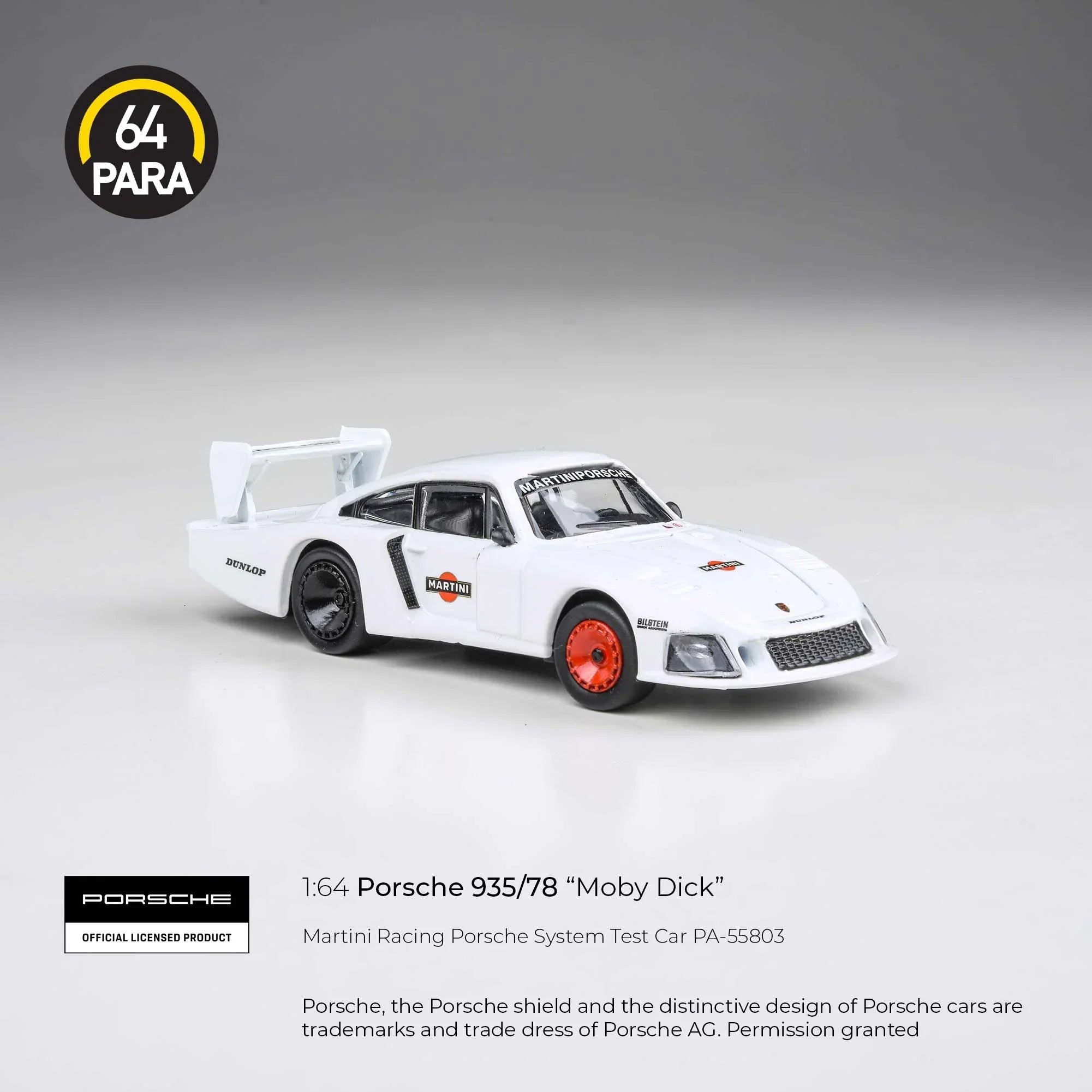 Premium scale diecast model car – Porsche 935/78 "Moby Dick", 1:64 Scale (White) Collectible