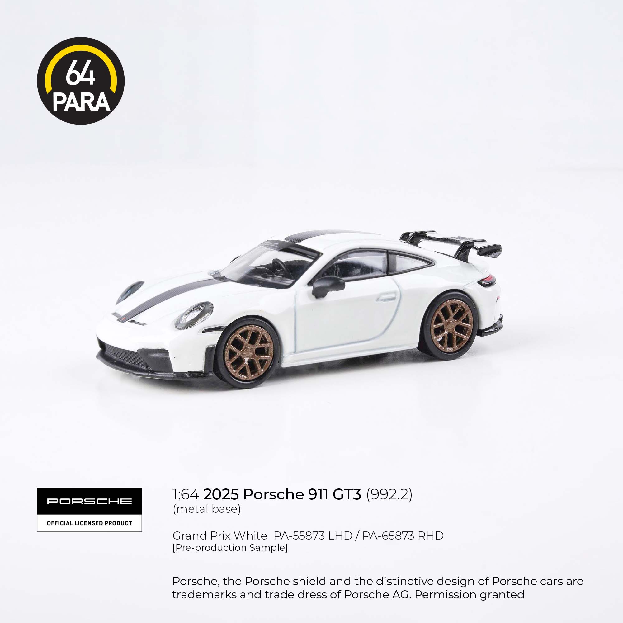 Porsche 911 GT3 (992.2) 2025, 1:64 Scale