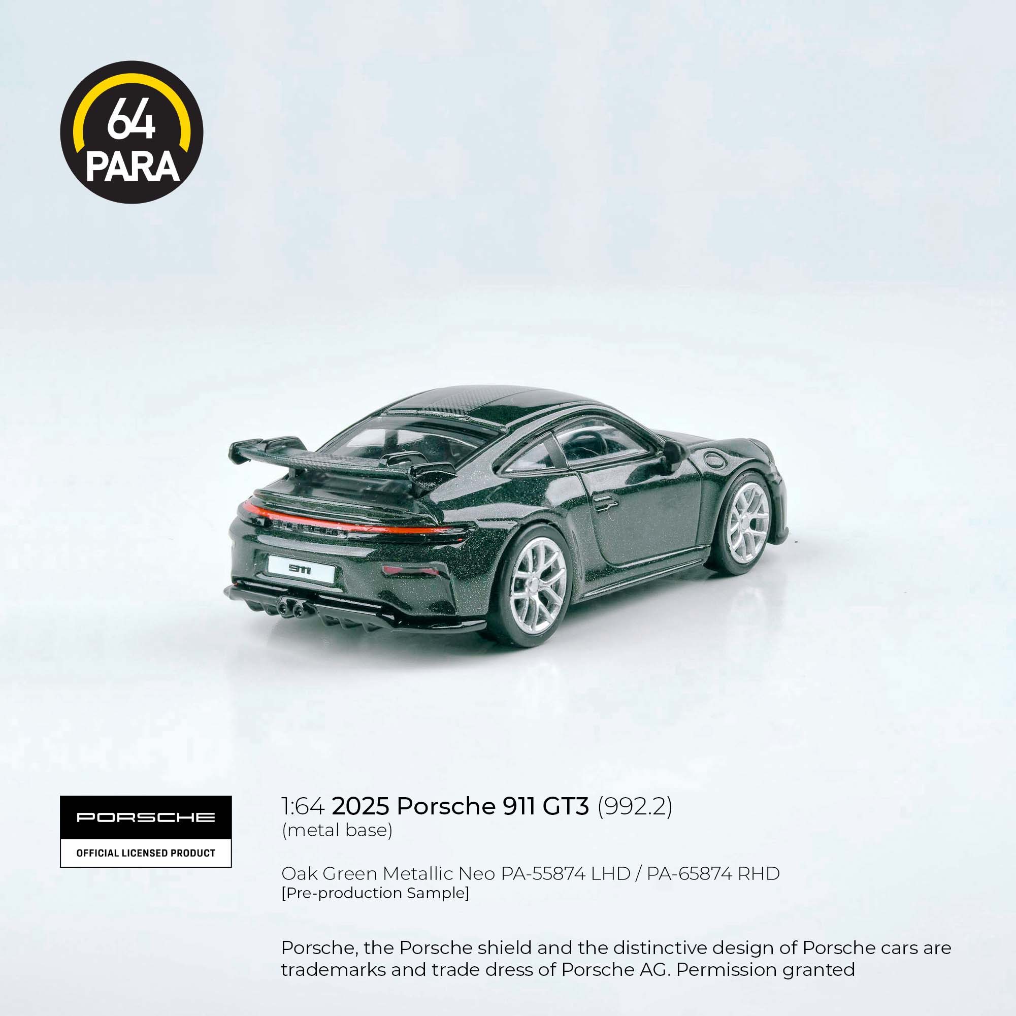 Porsche 911 GT3 (992.2) 2025, 1:64 Scale