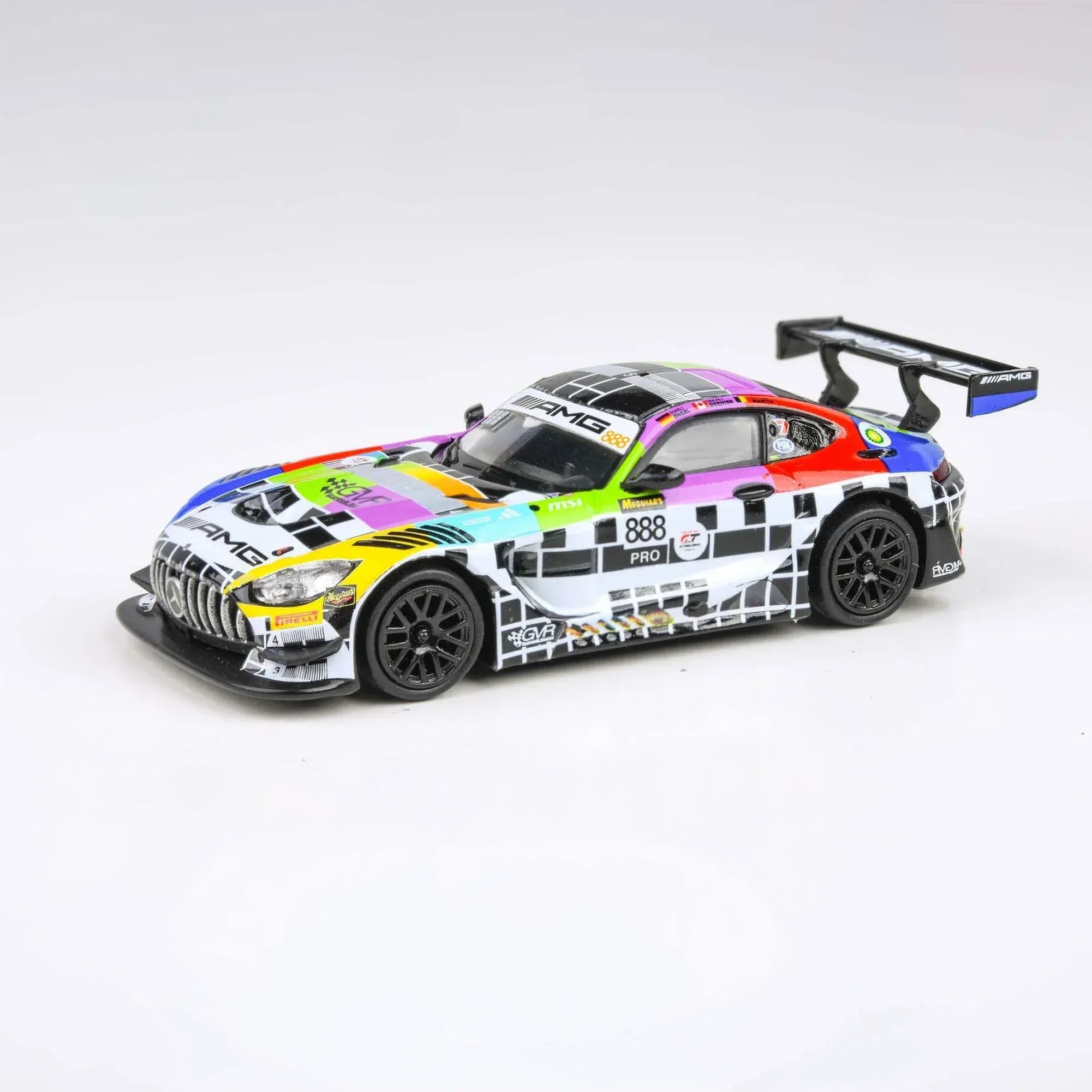 Premium scale diecast model car – Mercedes-AMG GT3 2025 Bathurst 12H GruppeM #888, 1:64 Scale (Multi Color) Collectible