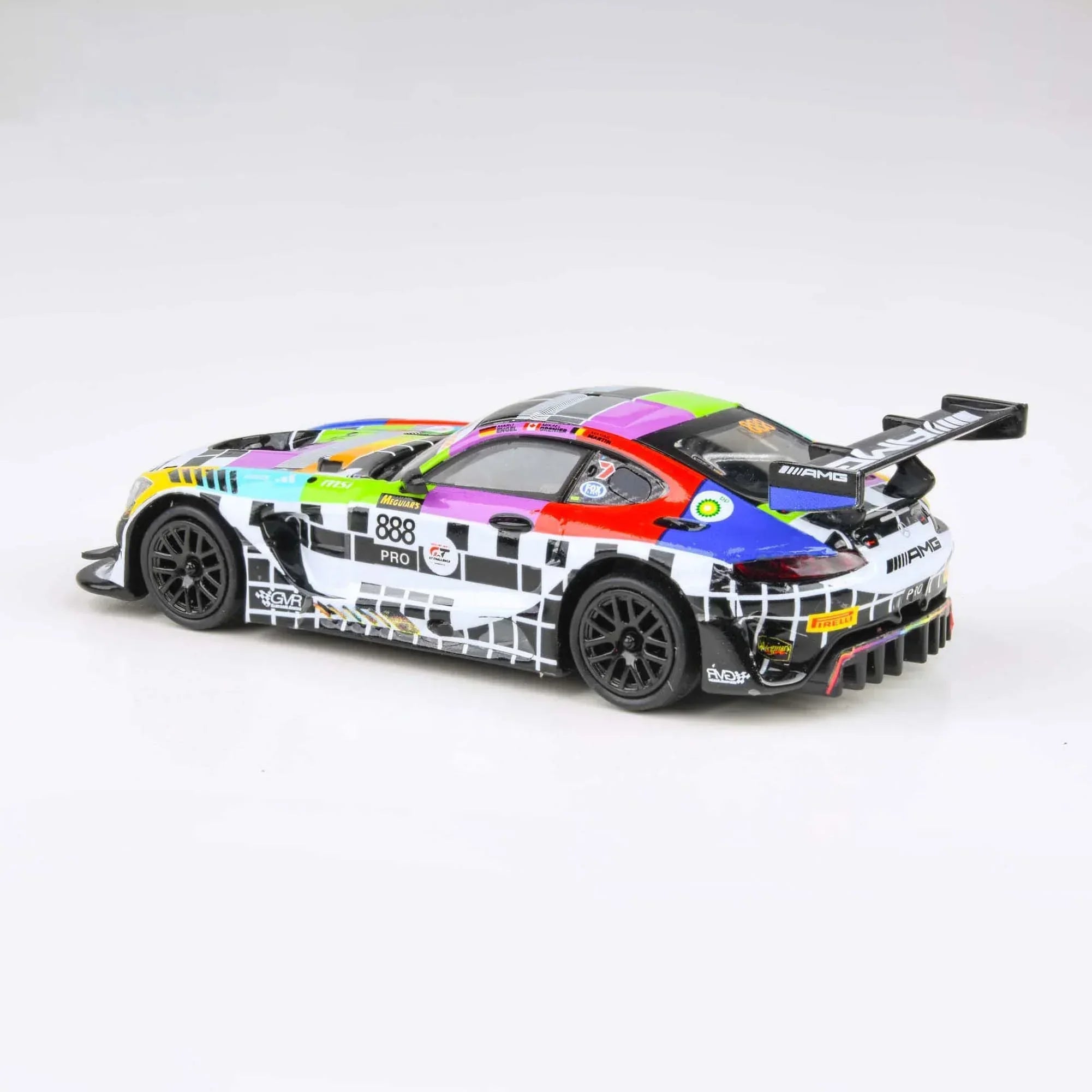 Premium scale diecast model car – Mercedes-AMG GT3 2025 Bathurst 12H GruppeM #888, 1:64 Scale (Multi Color) Collectible