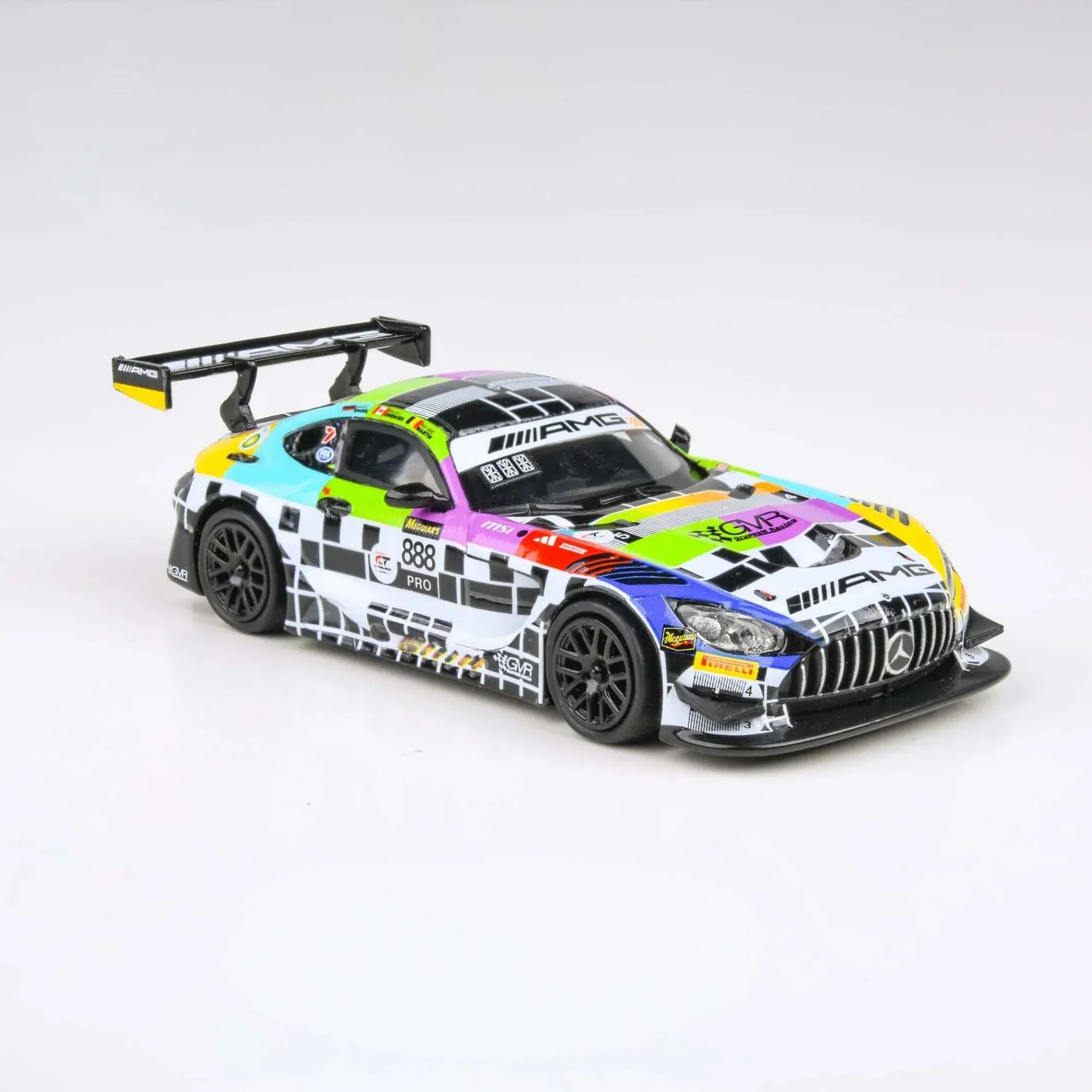 Premium scale diecast model car – Mercedes-AMG GT3 2025 Bathurst 12H GruppeM #888, 1:64 Scale (Multi Color) Collectible