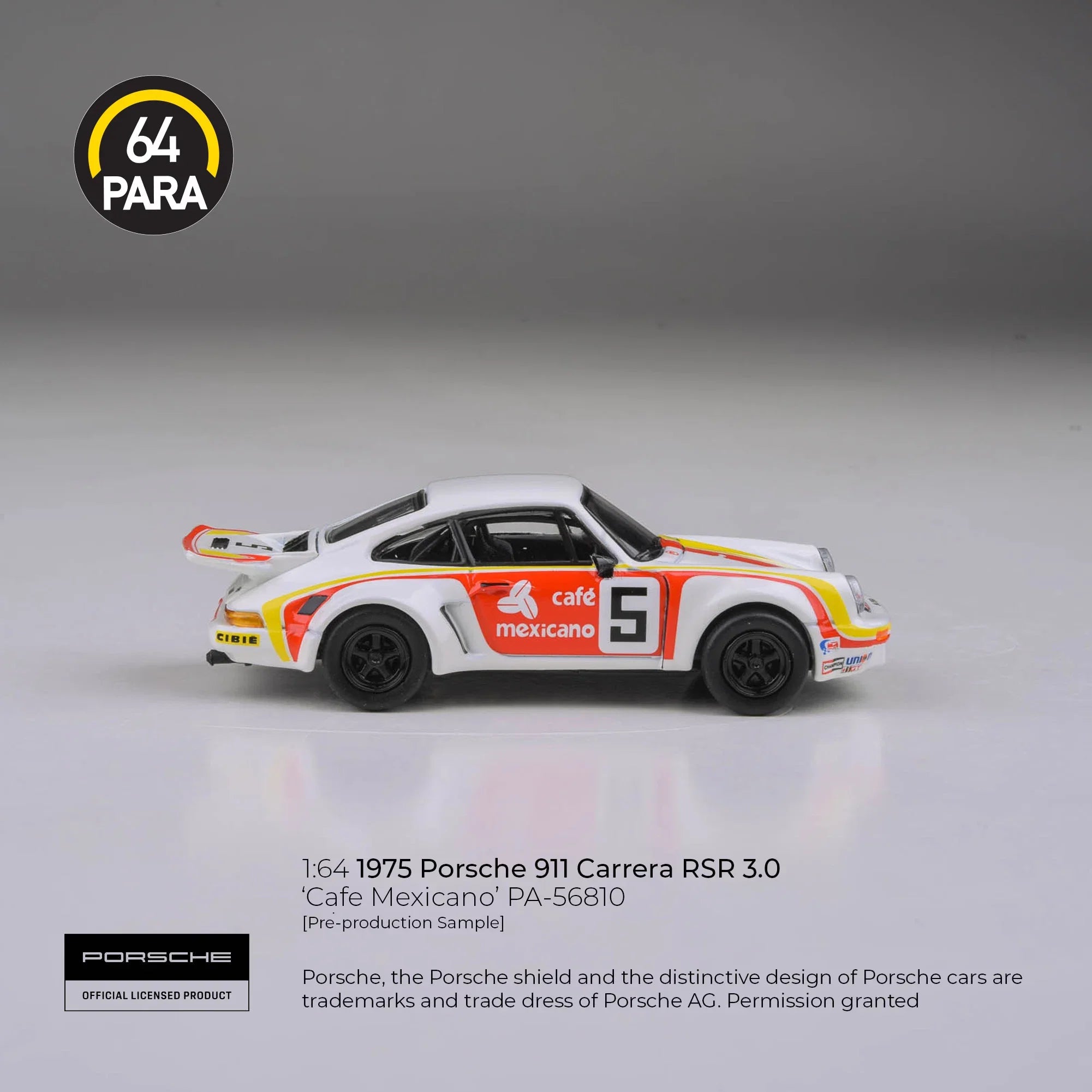 *PRE-ORDER* Porsche 911 3.0 RSR 'Café Mexicano' 1974, 1:64 Scale
