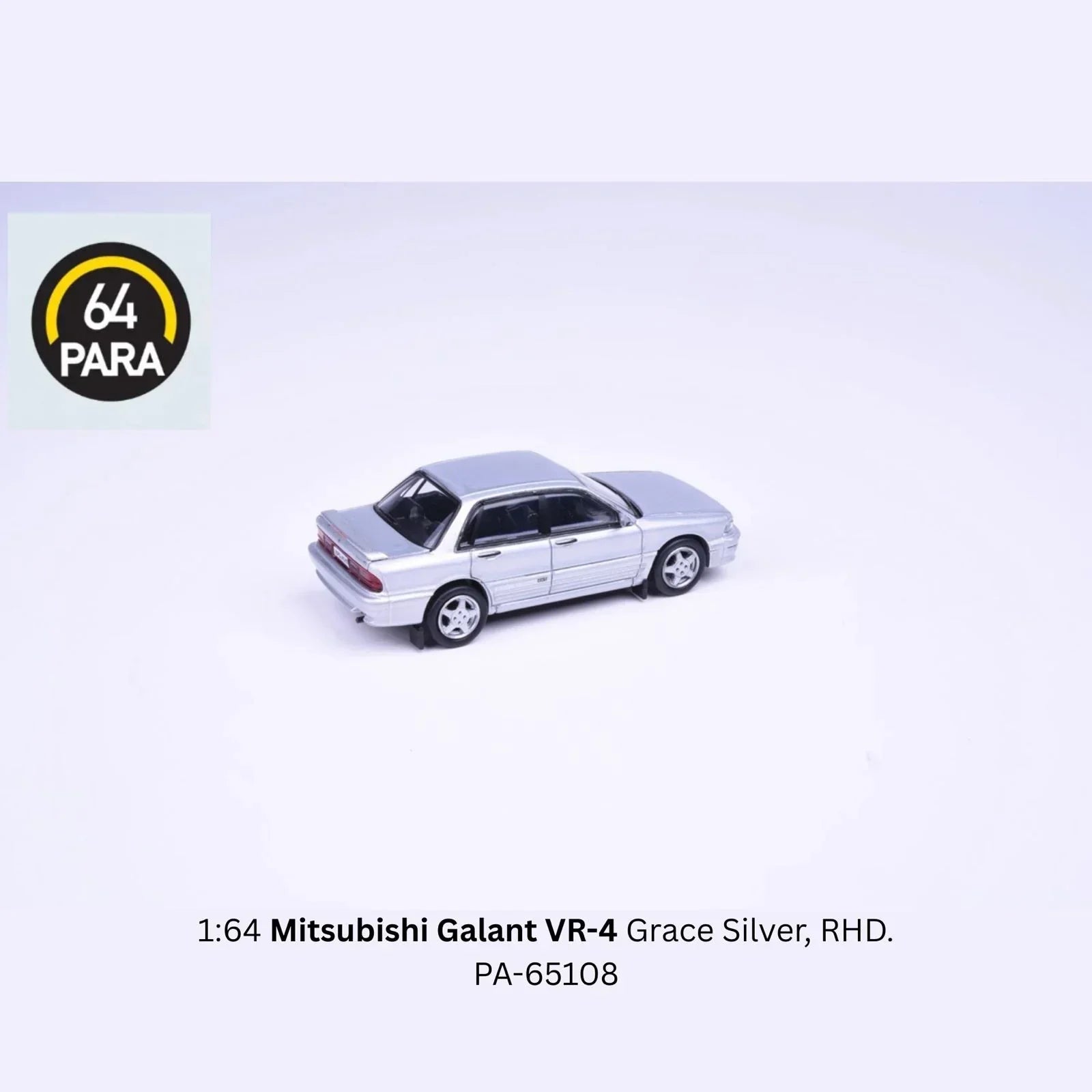 Premium scale diecast model car – Mitsubishi Galant VR-4, 1:64 Scale (Silver) Collectible