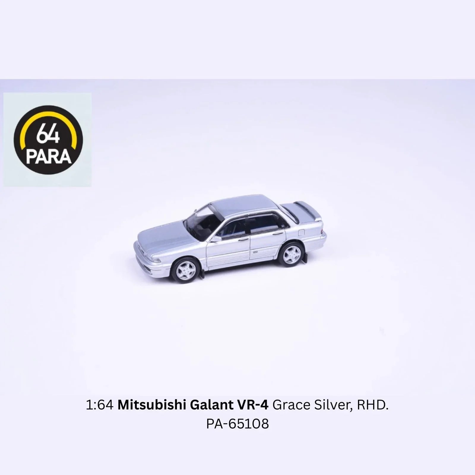 Premium scale diecast model car – Mitsubishi Galant VR-4, 1:64 Scale (Silver) Collectible