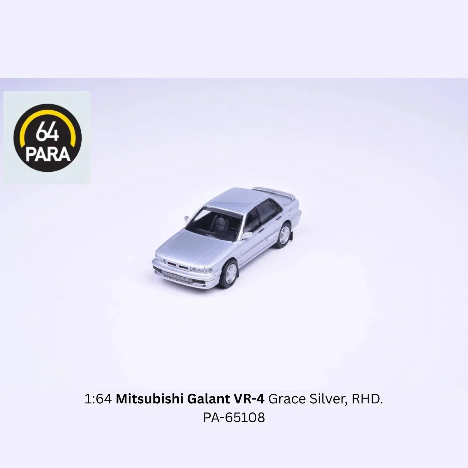Premium scale diecast model car – Mitsubishi Galant VR-4, 1:64 Scale (Silver) Collectible