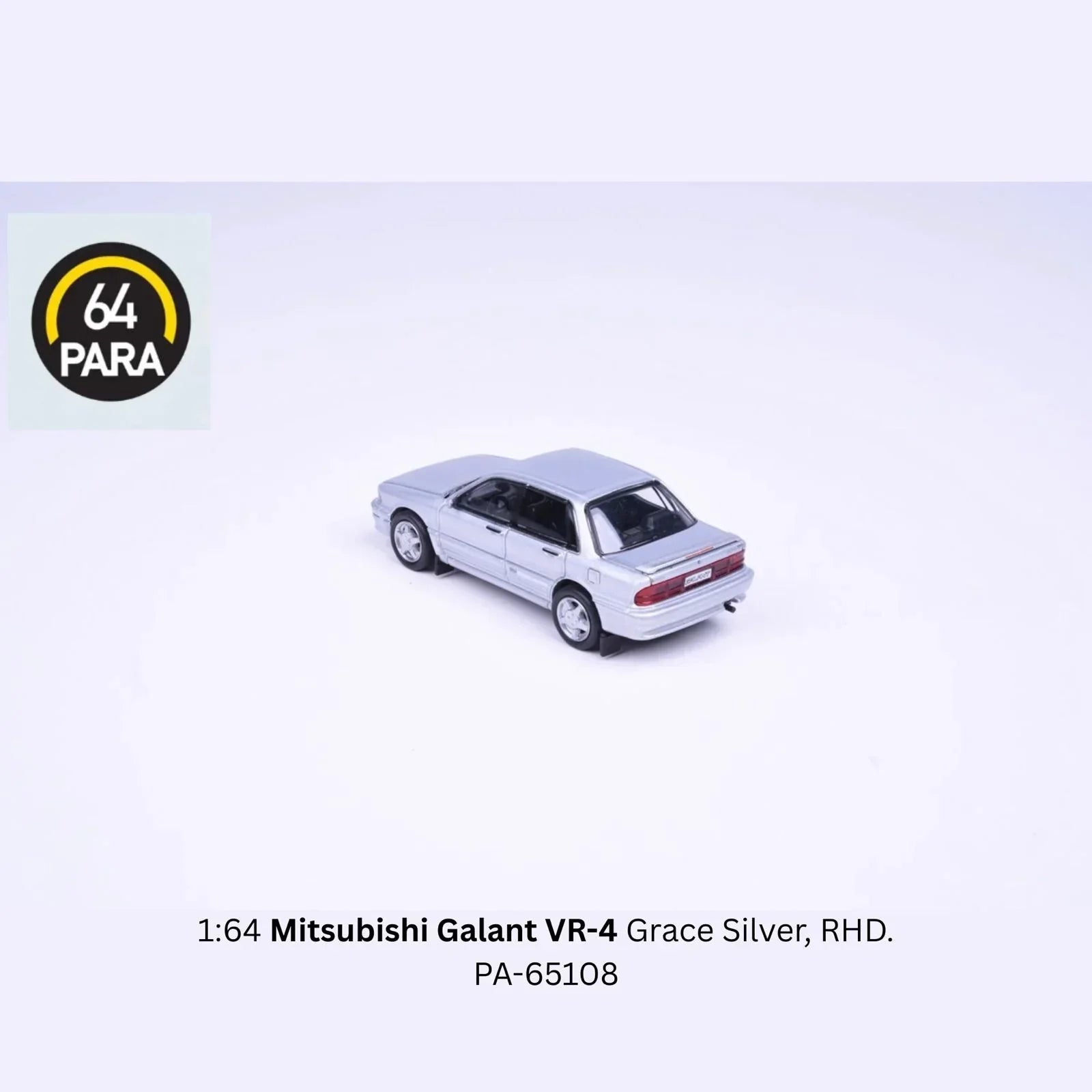 Premium scale diecast model car – Mitsubishi Galant VR-4, 1:64 Scale (Silver) Collectible