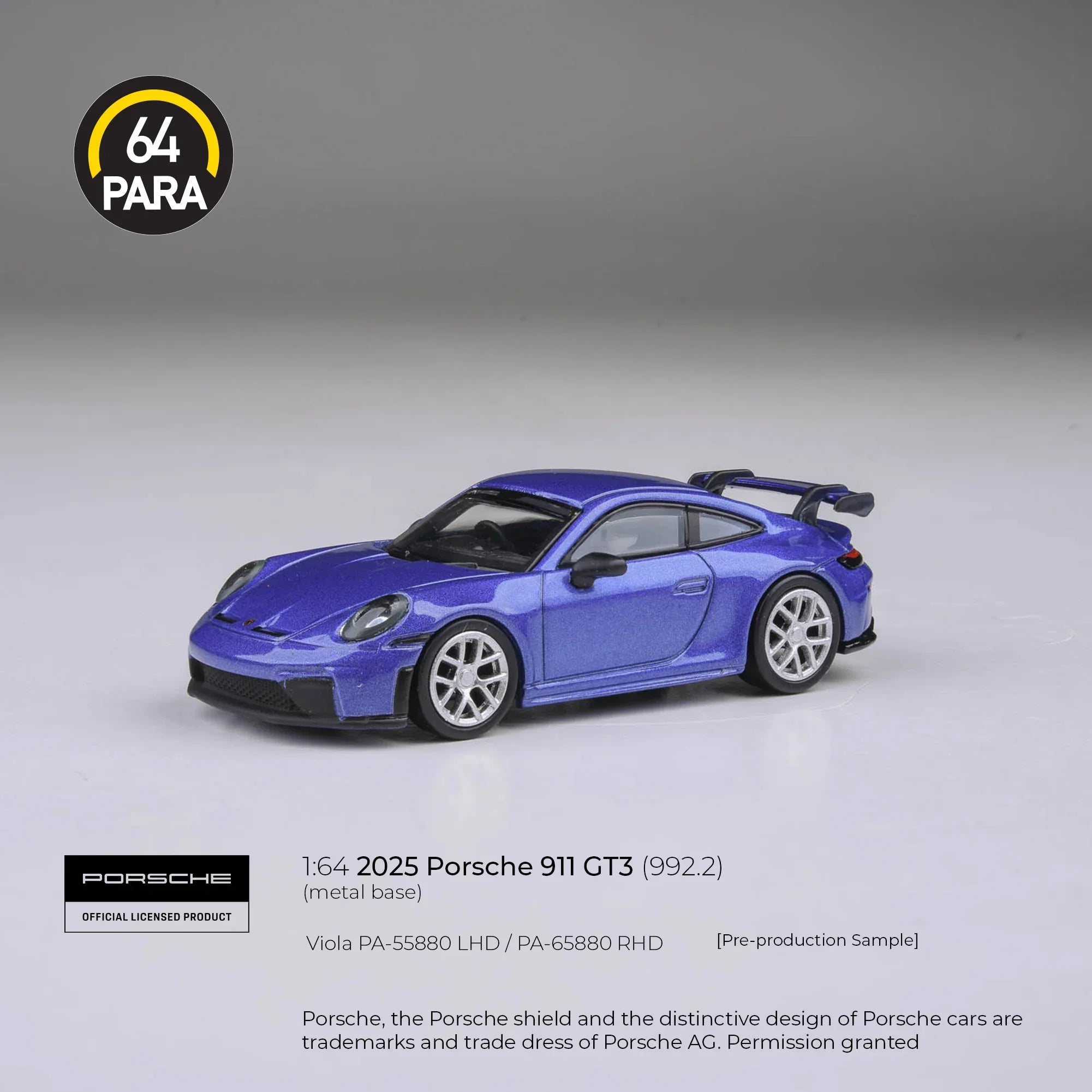 *PRE-ORDER* Porsche 911 GT3 (992.2) Viola 2025, 1:64 Scale