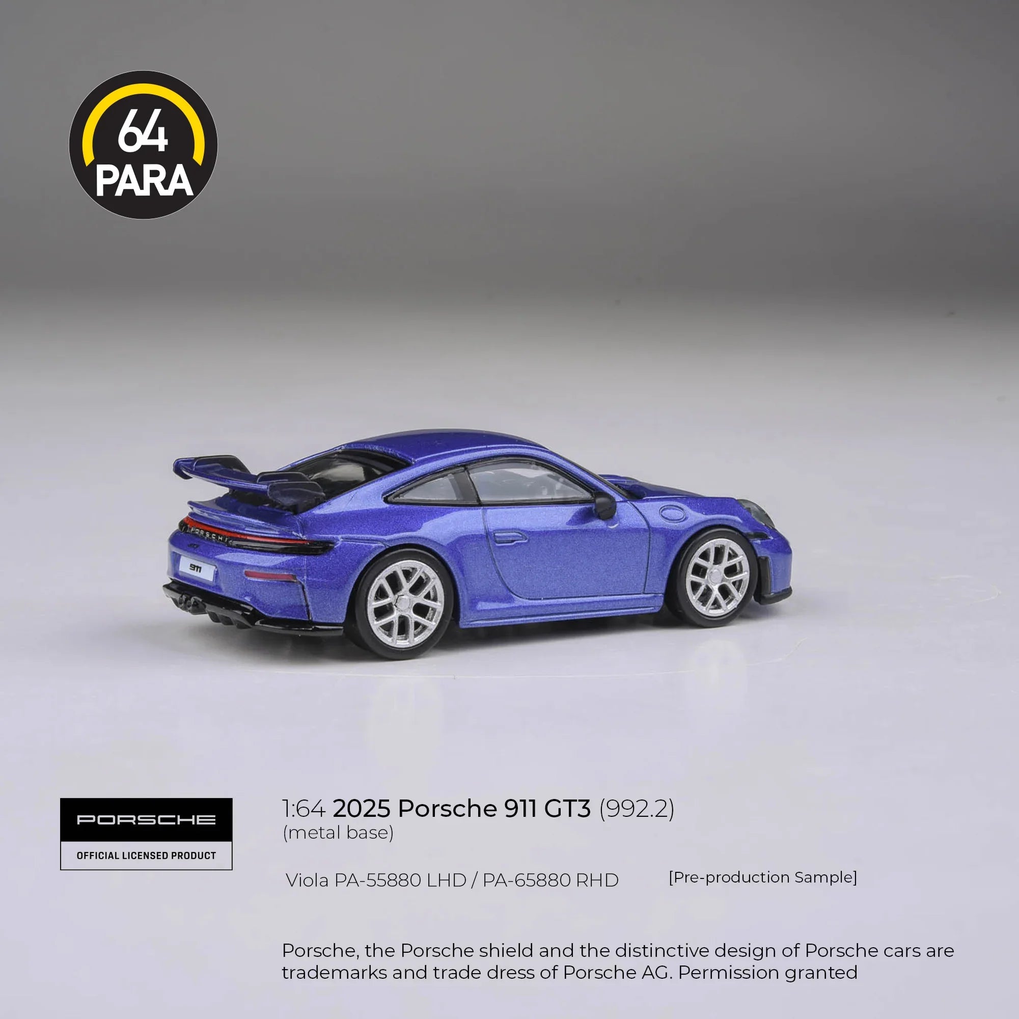 *PRE-ORDER* Porsche 911 GT3 (992.2) Viola 2025, 1:64 Scale