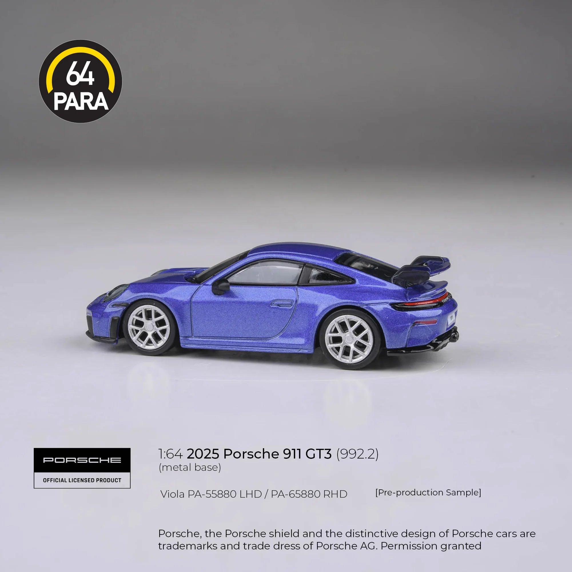 *PRE-ORDER* Porsche 911 GT3 (992.2) Viola 2025, 1:64 Scale