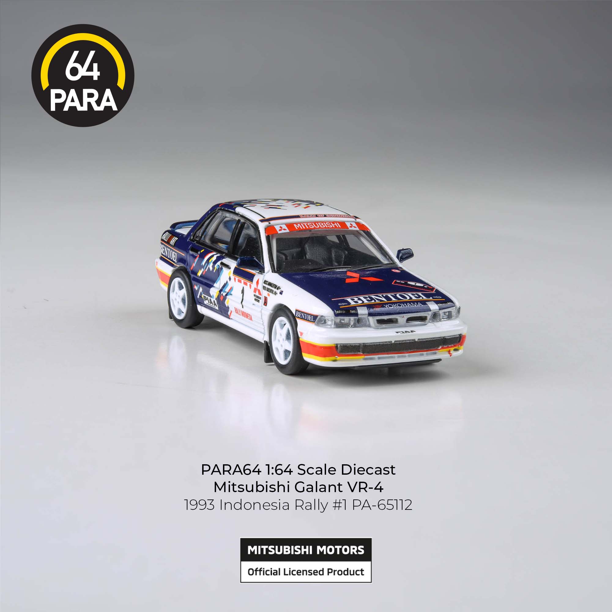 Premium scale diecast model car – *PRE-ORDER* Mitsubishi Galant VR-4 1993 Indonesian Rally, 1:64 Scale Collectible