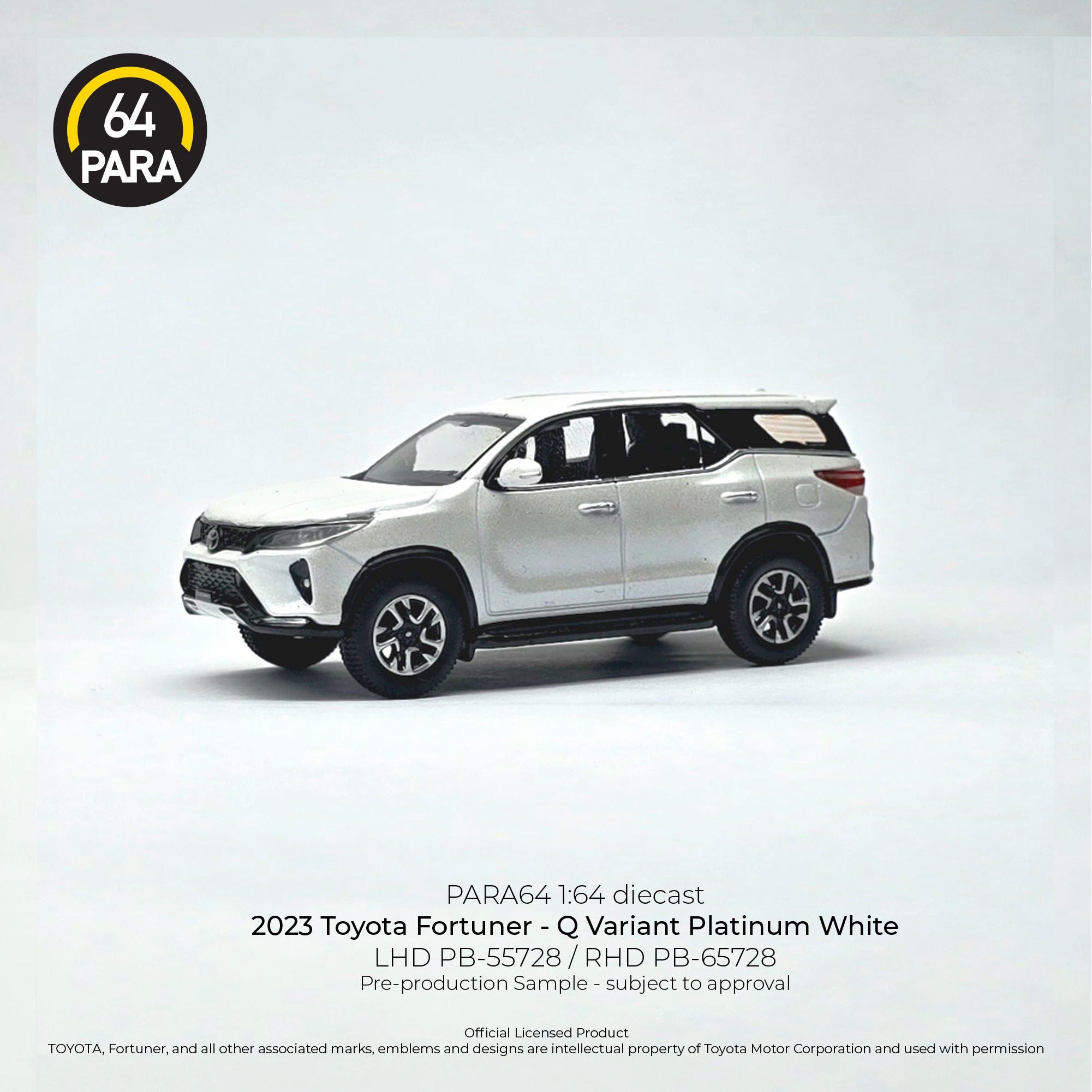 *PRE-ORDER* Toyota Fortuner - Q Variant Platinum 2023 (White)