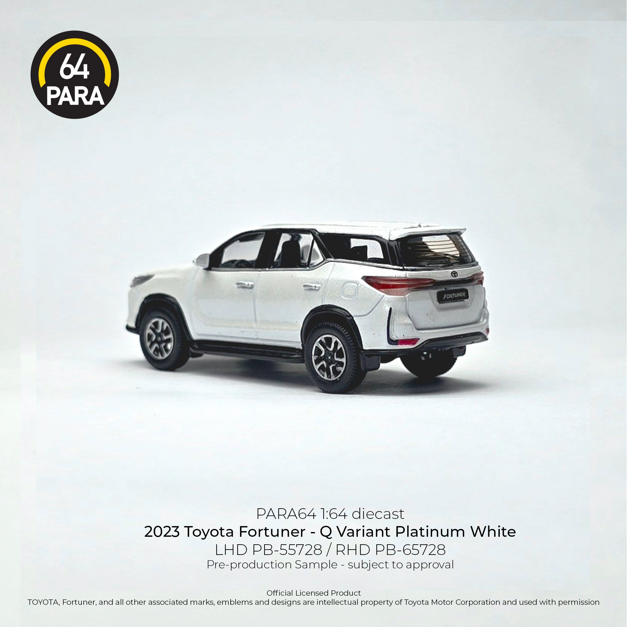 *PRE-ORDER* Toyota Fortuner - Q Variant Platinum 2023 (White)
