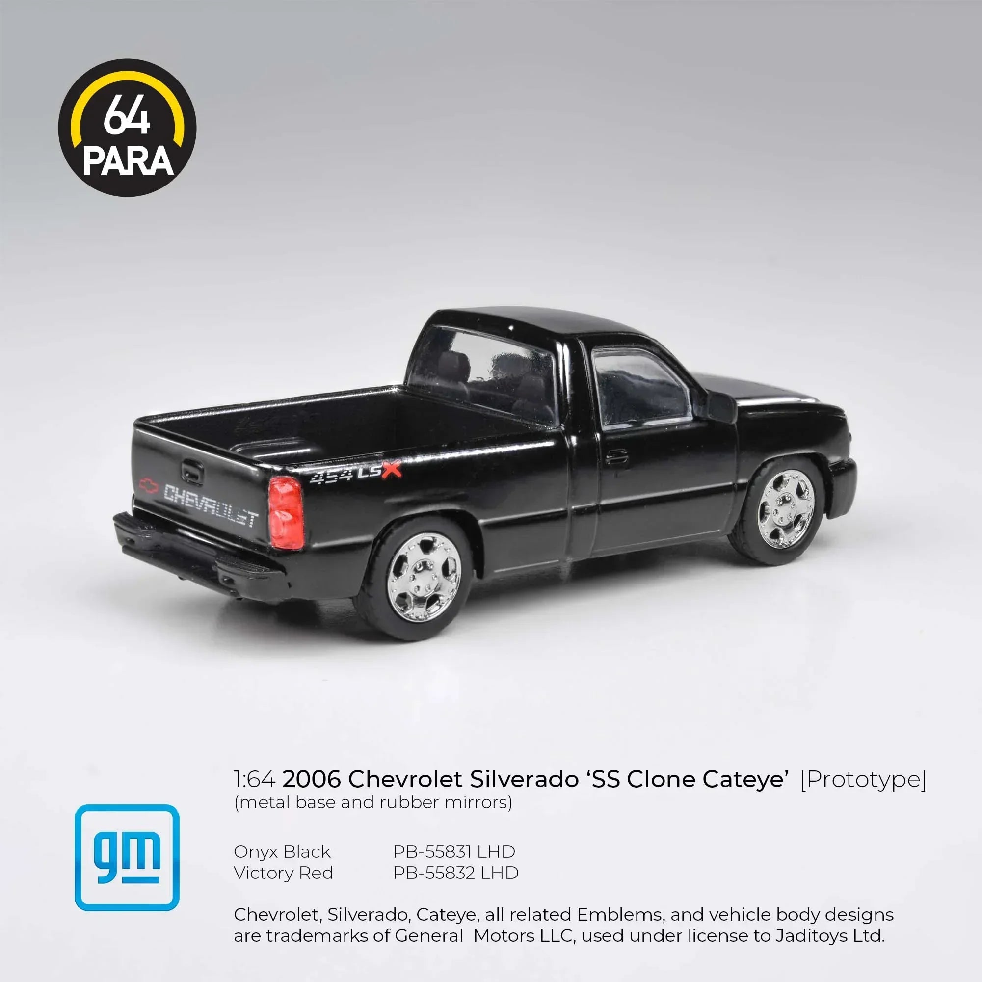Premium scale diecast model car – Chevrolet Silverado Onyx 2006, 1:64 Scale (Black) Collectible