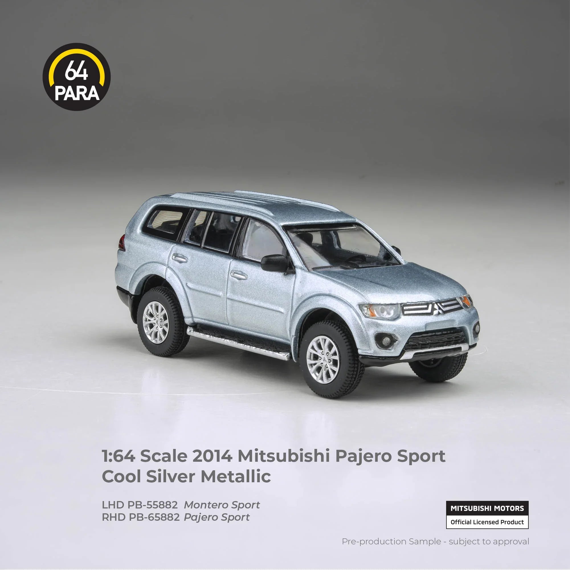*PRE-ORDER* Mitsubishi Pajero Sport Cool 2014, 1:64 Scale (Silver Metallic)