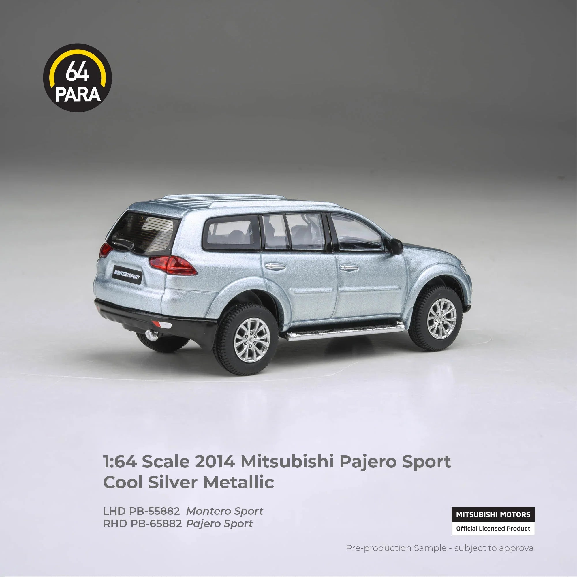 *PRE-ORDER* Mitsubishi Pajero Sport Cool 2014, 1:64 Scale (Silver Metallic)
