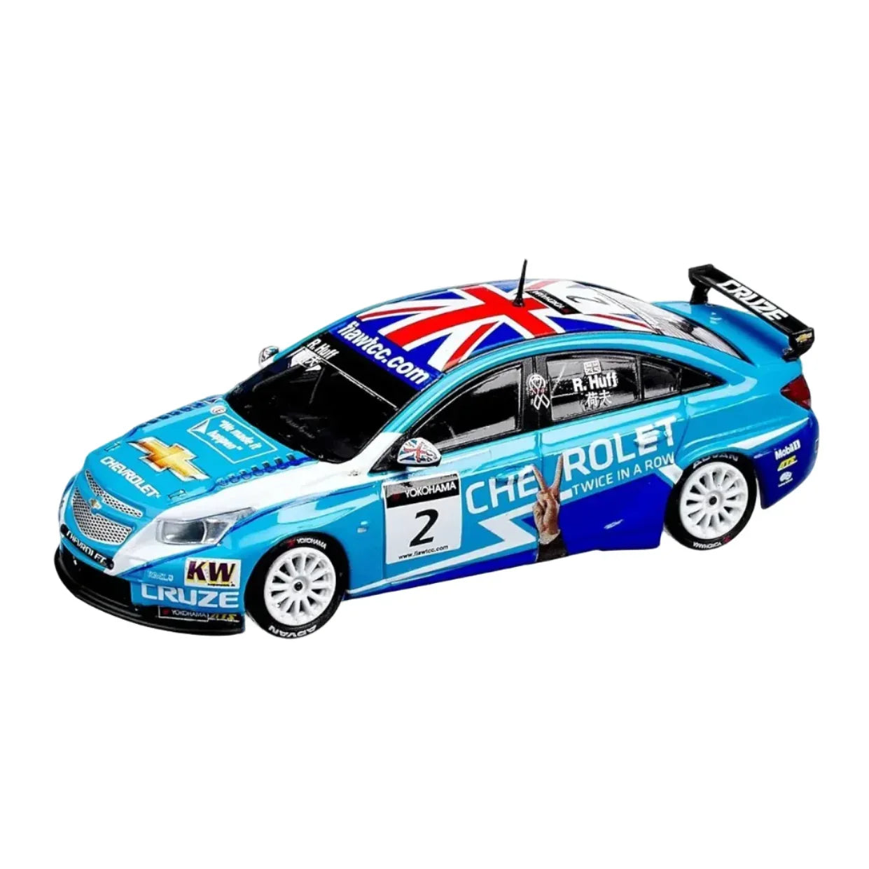 Premium scale diecast model car – Chevrolet Cruze WTCC No.2 FIA WTCC 2011 Rob Huff Scale, 1:64 Scale Collectible