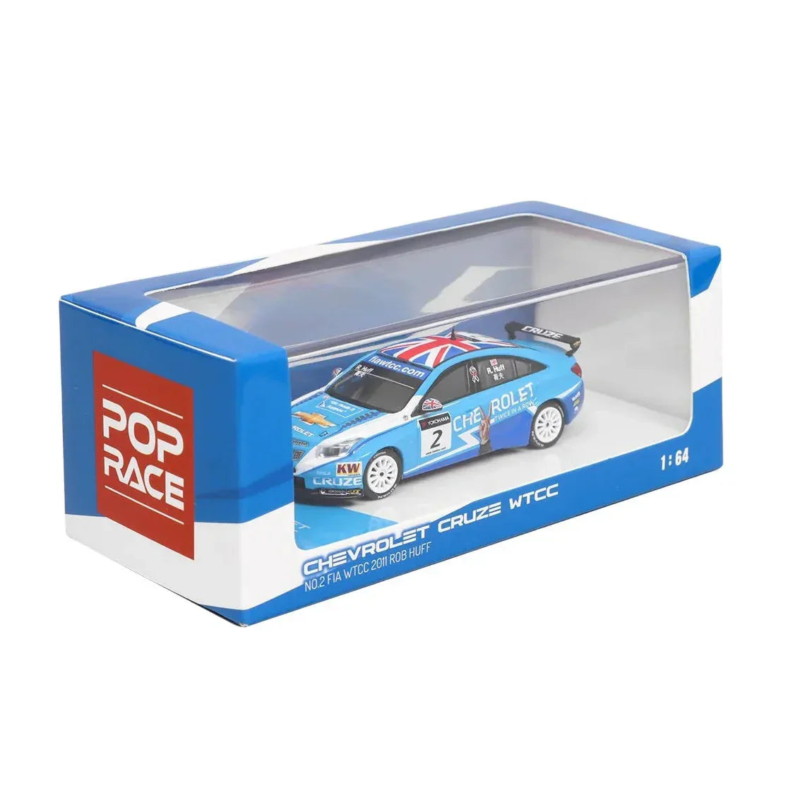 Premium scale diecast model car – Chevrolet Cruze WTCC No.2 FIA WTCC 2011 Rob Huff Scale, 1:64 Scale Collectible