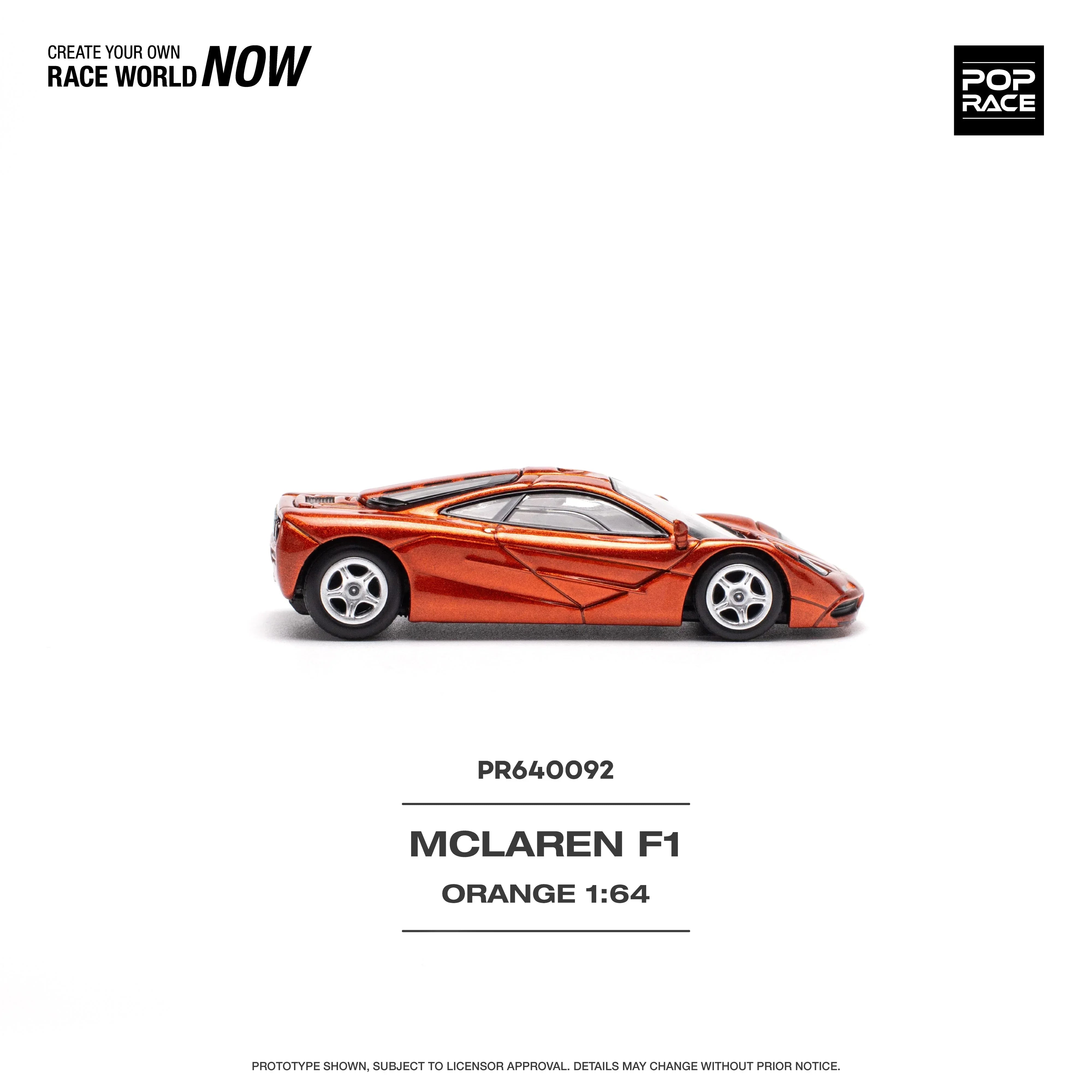Premium scale diecast model car – Mclaren F1, 1:64 Scale (Orange) Collectible