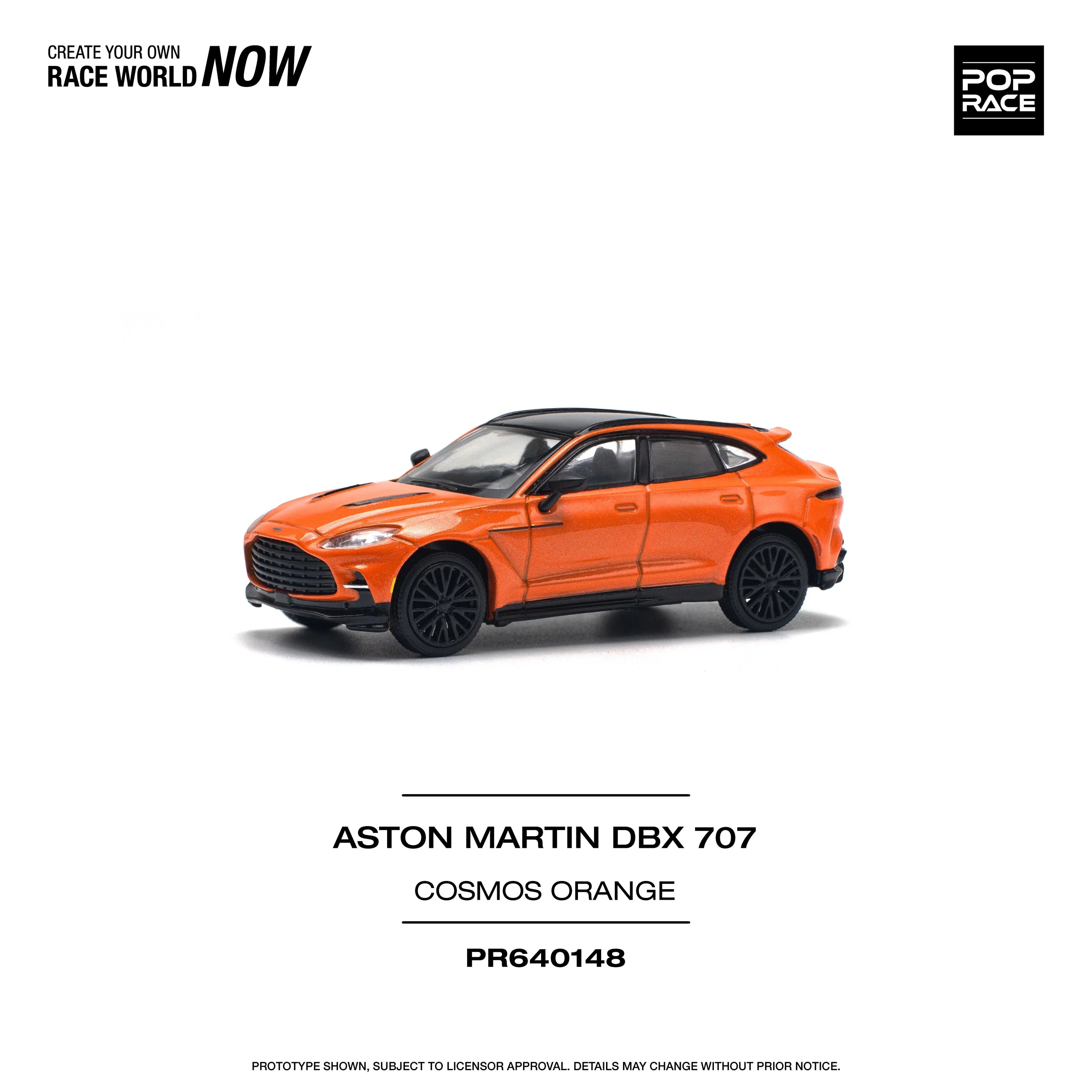 Premium scale diecast model car – Aston Martin DBX 707, 1:64 Scale (Orange) Collectible