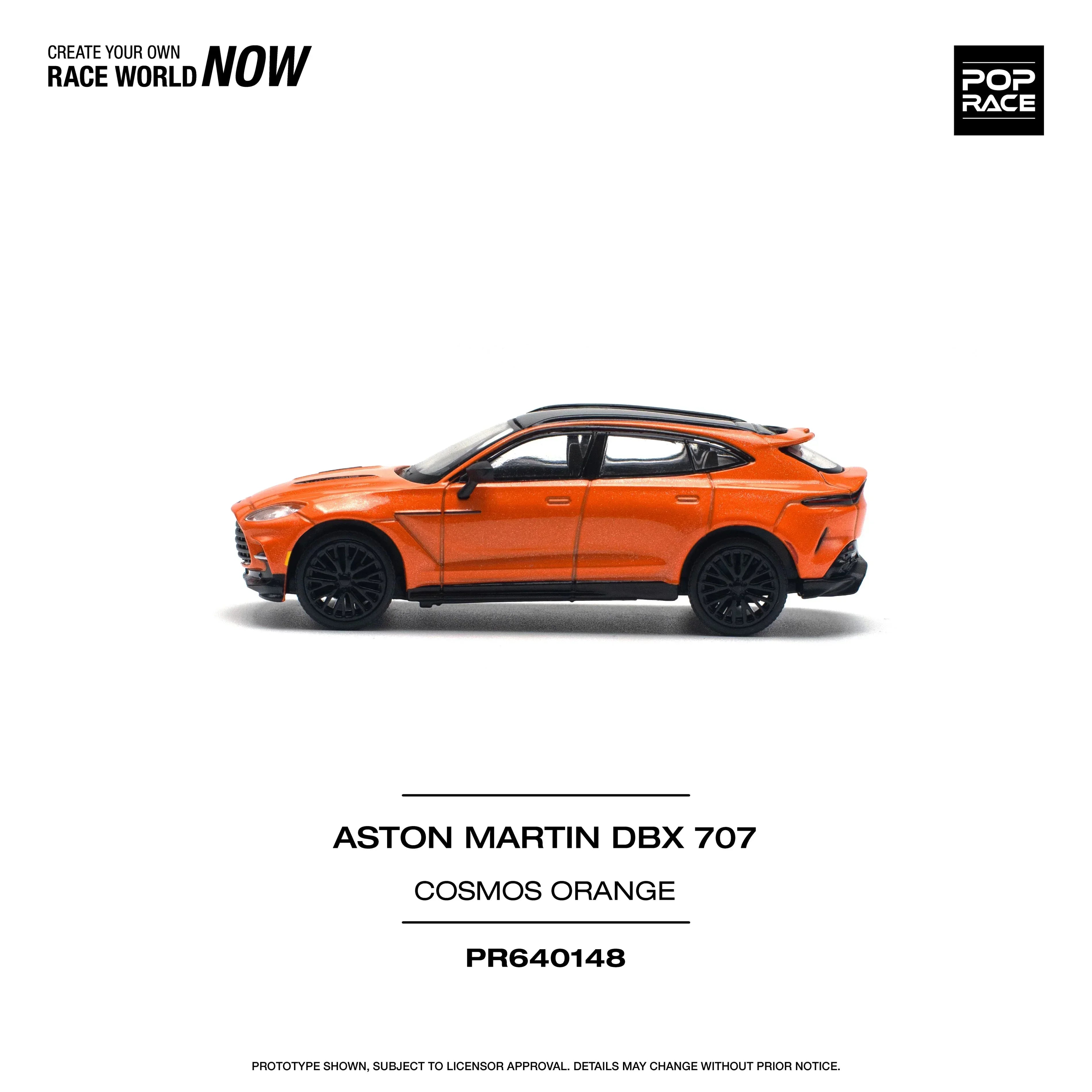 Premium scale diecast model car – Aston Martin DBX 707, 1:64 Scale (Orange) Collectible
