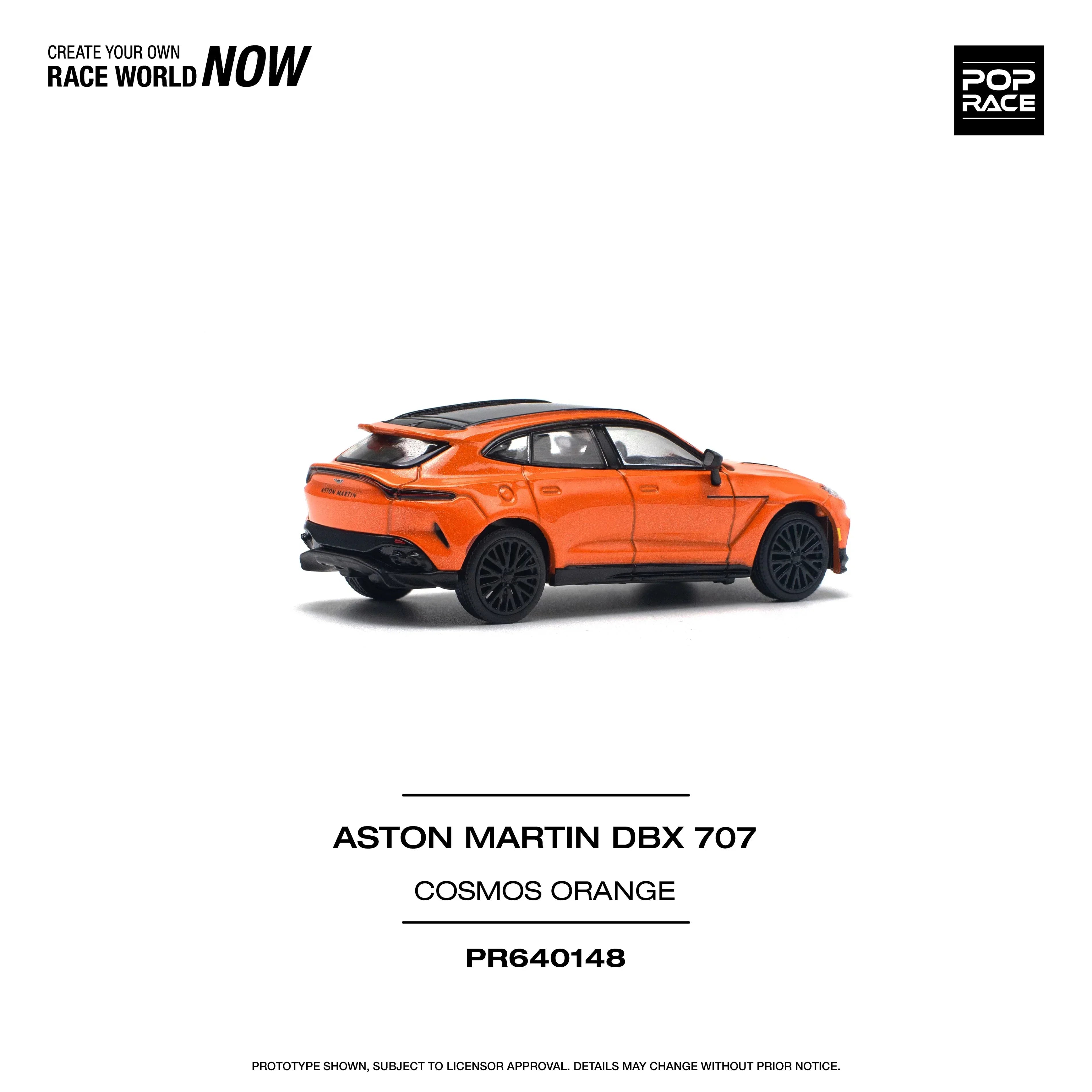 Premium scale diecast model car – Aston Martin DBX 707, 1:64 Scale (Orange) Collectible