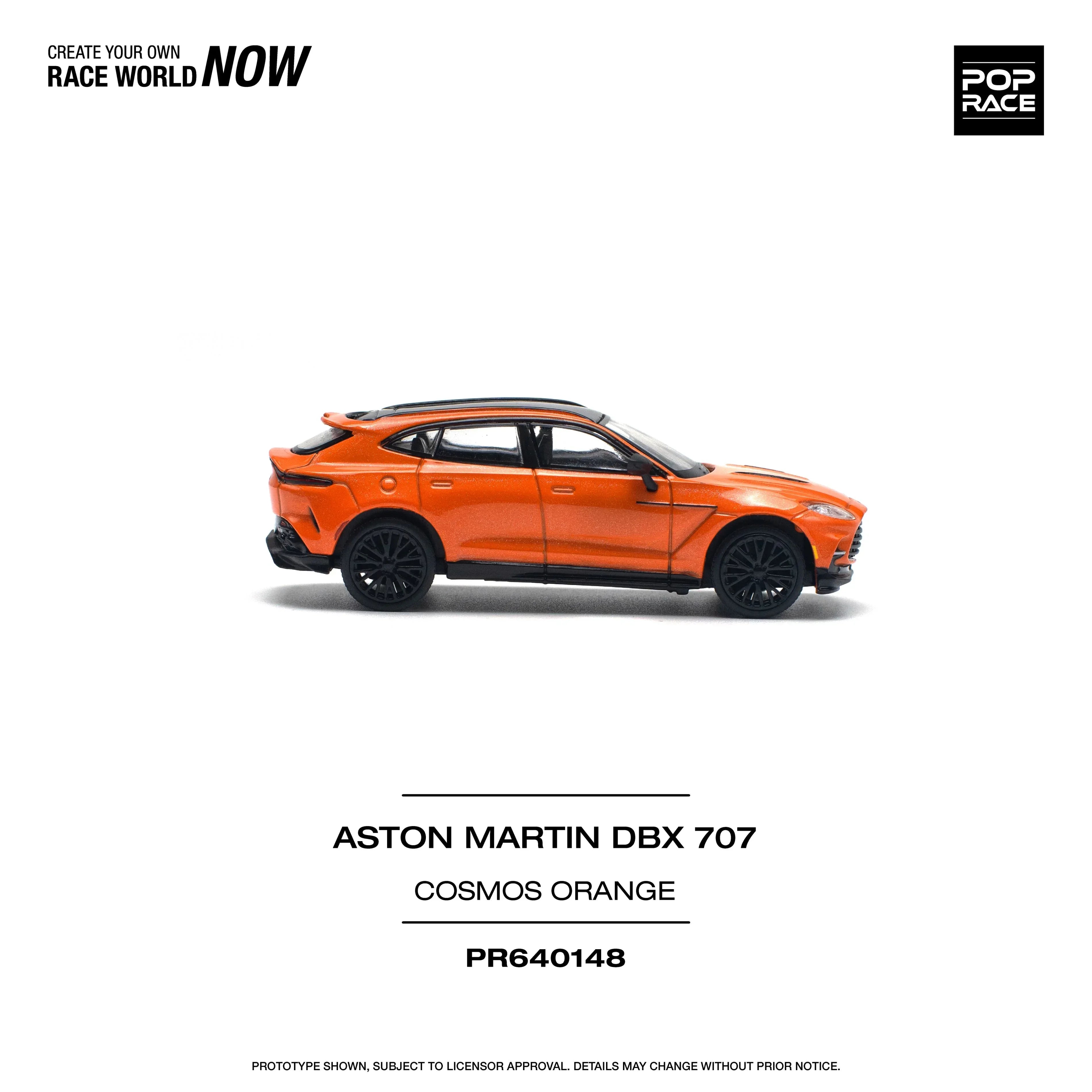 Premium scale diecast model car – Aston Martin DBX 707, 1:64 Scale (Orange) Collectible