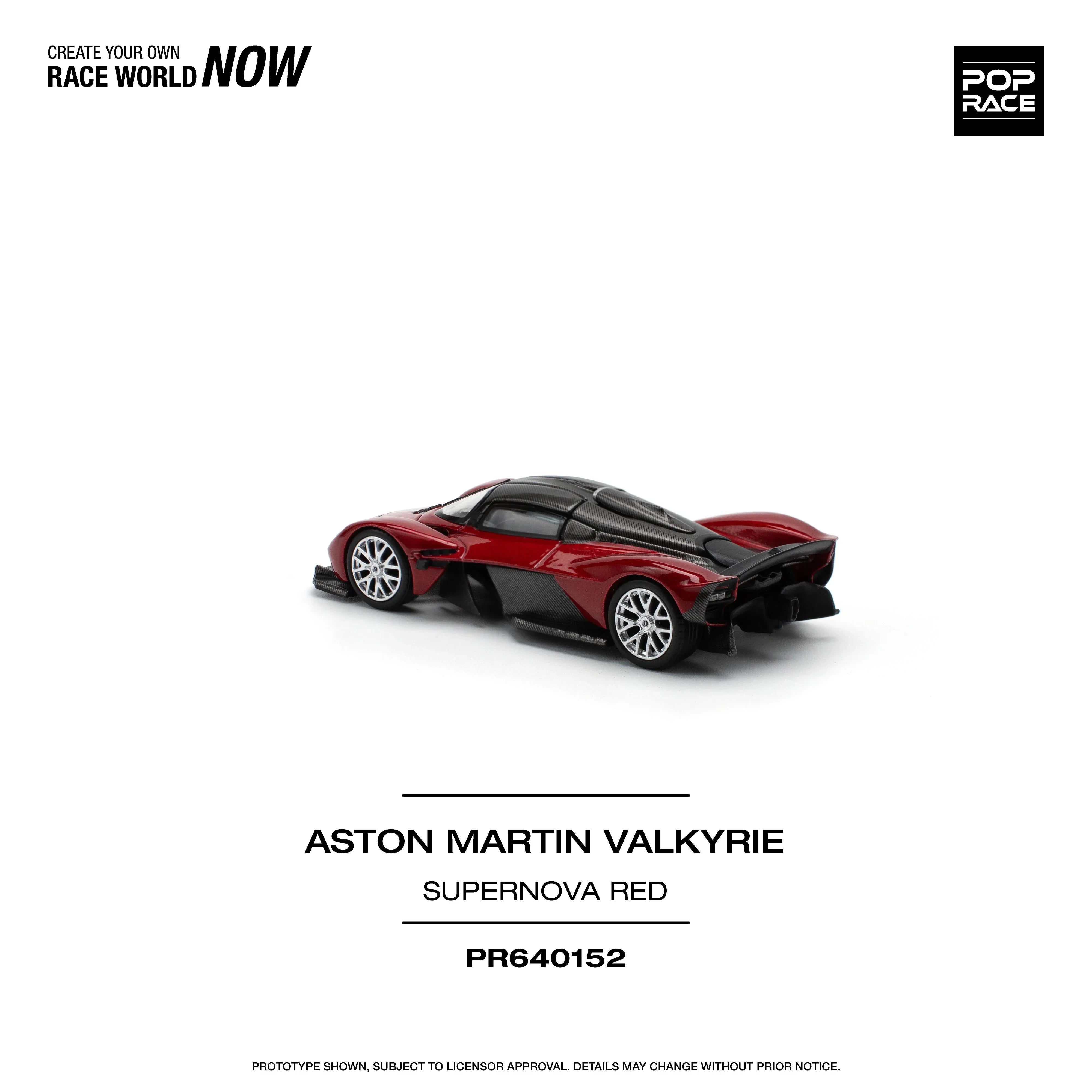 Premium scale diecast model car – Aston Martin Valkyrie Supernova, 1:64 Scale (Red) Collectible