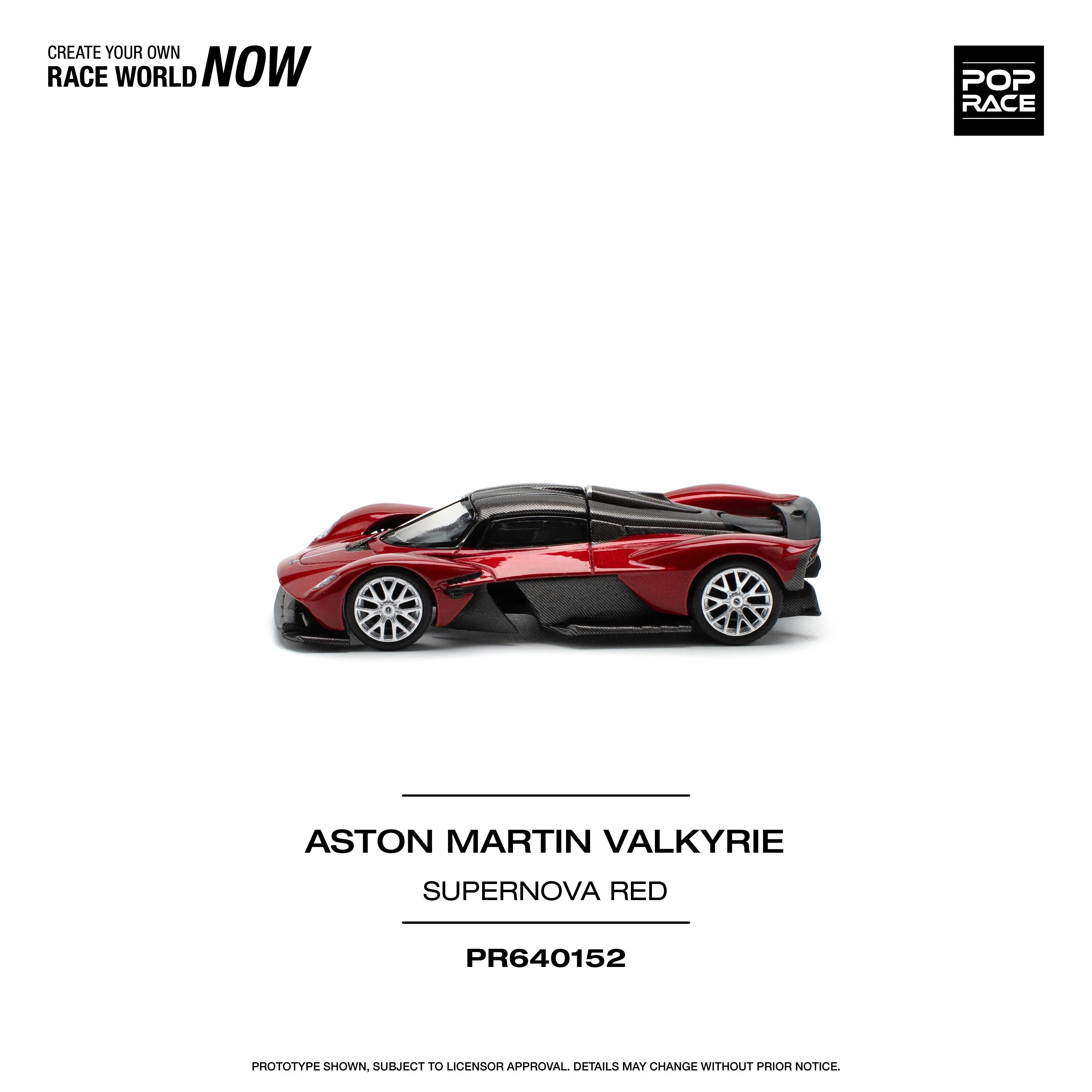 Premium scale diecast model car – Aston Martin Valkyrie Supernova, 1:64 Scale (Red) Collectible