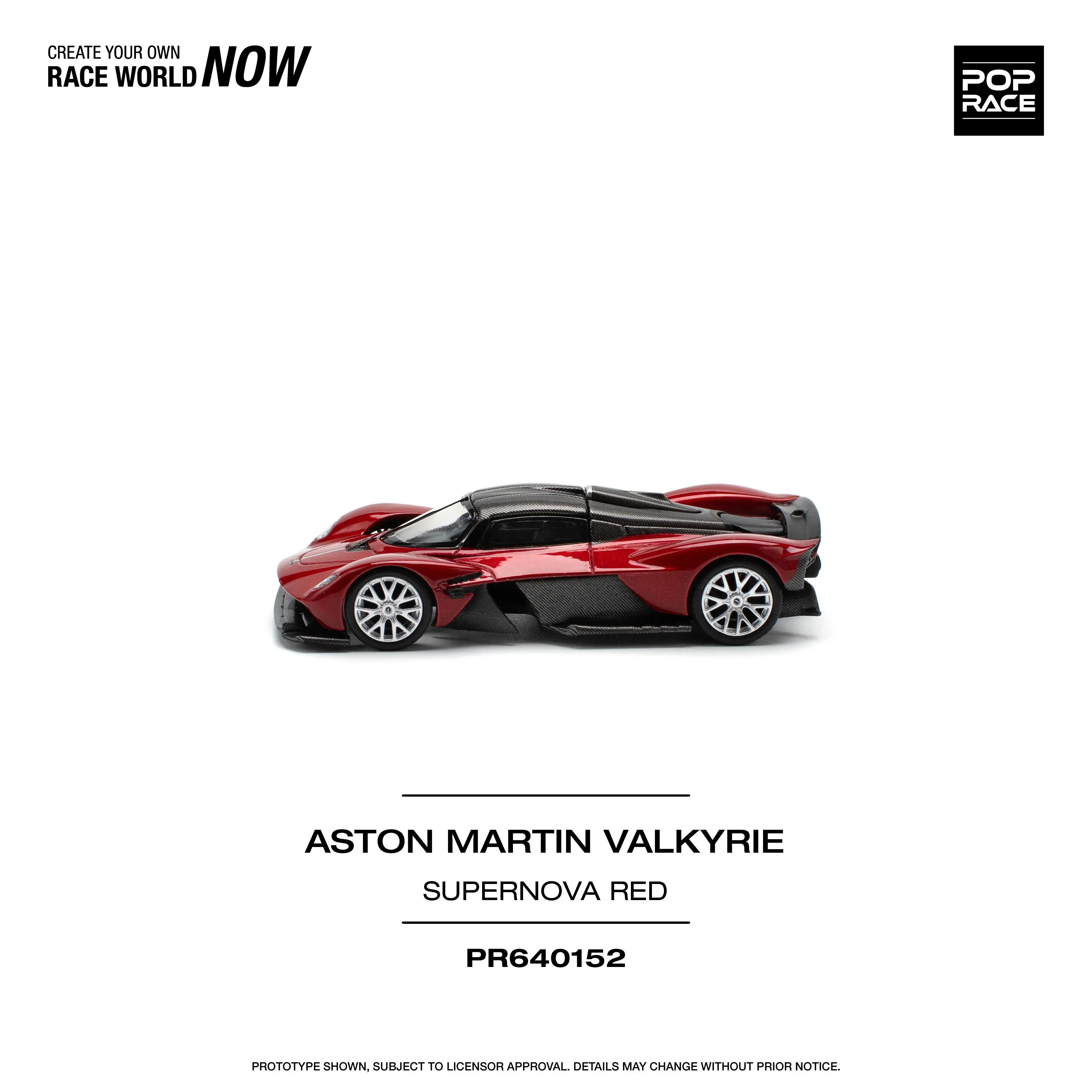 Premium scale diecast model car – Aston Martin Valkyrie Supernova, 1:64 Scale (Red) Collectible