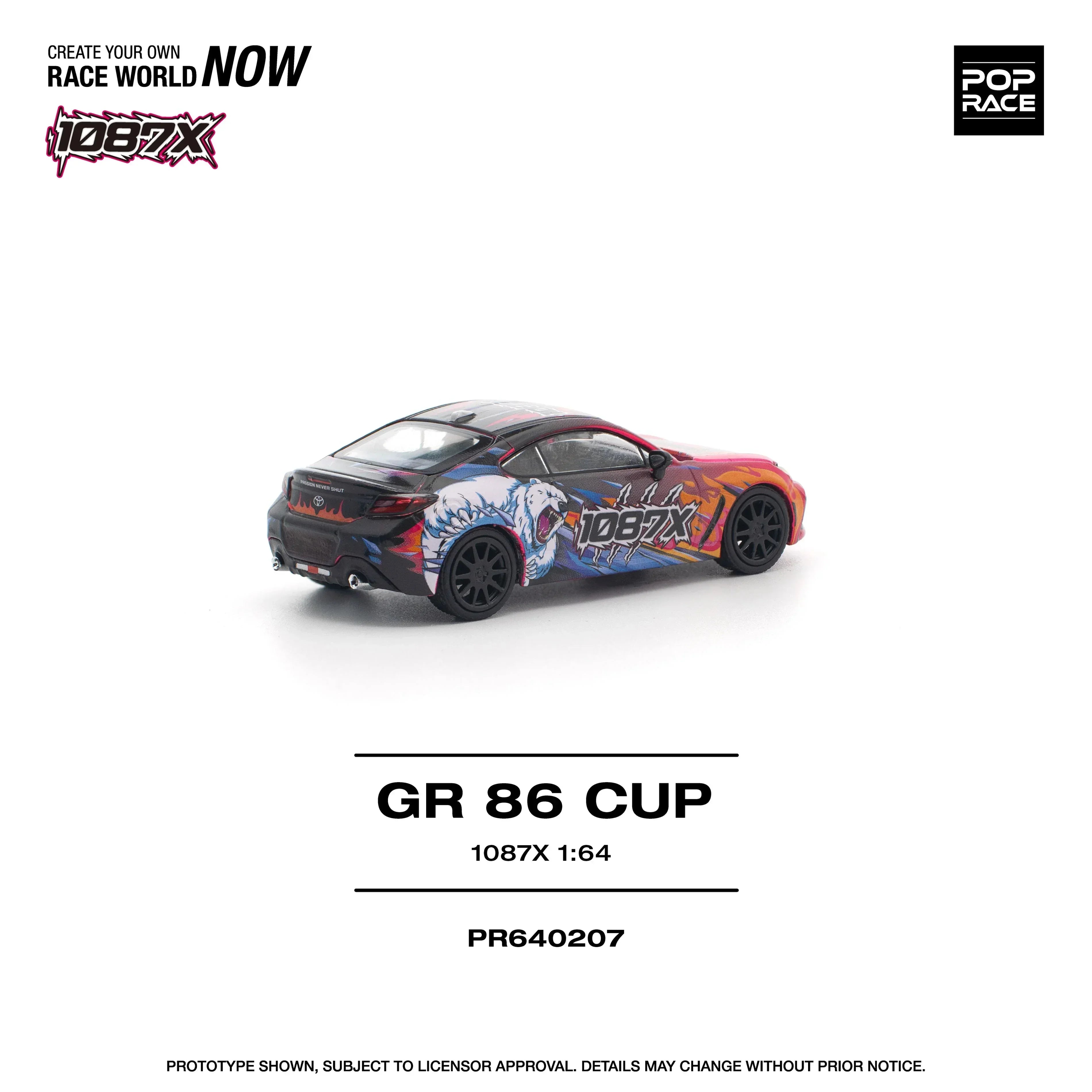 Premium scale model car for display – *PRE-ORDER* GR 86 Cup 1087X, 1:64 Scale (Red) Collectible