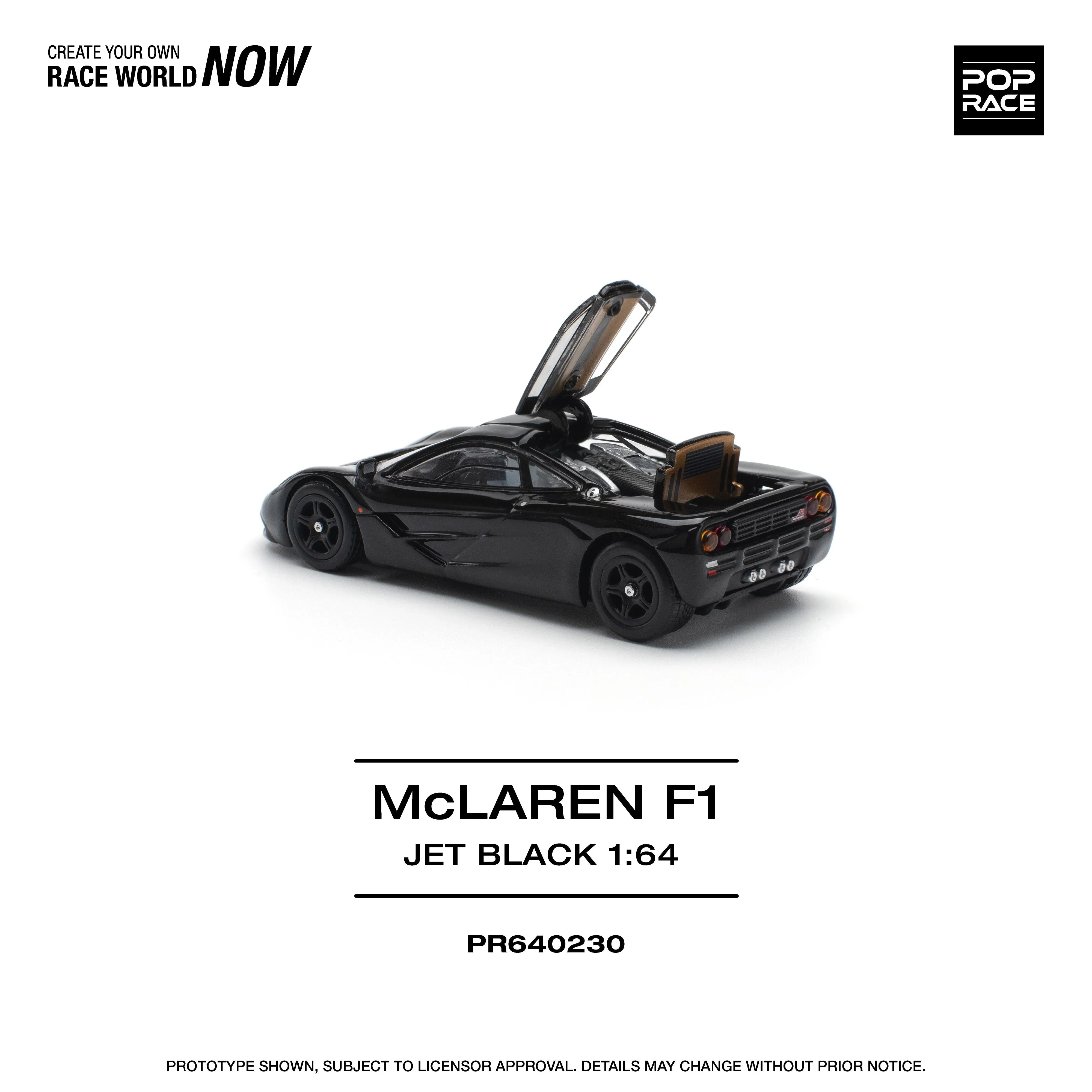 Premium scale diecast model car – Mclaren F1 Jet, 1:64 Scale (Black) Collectible