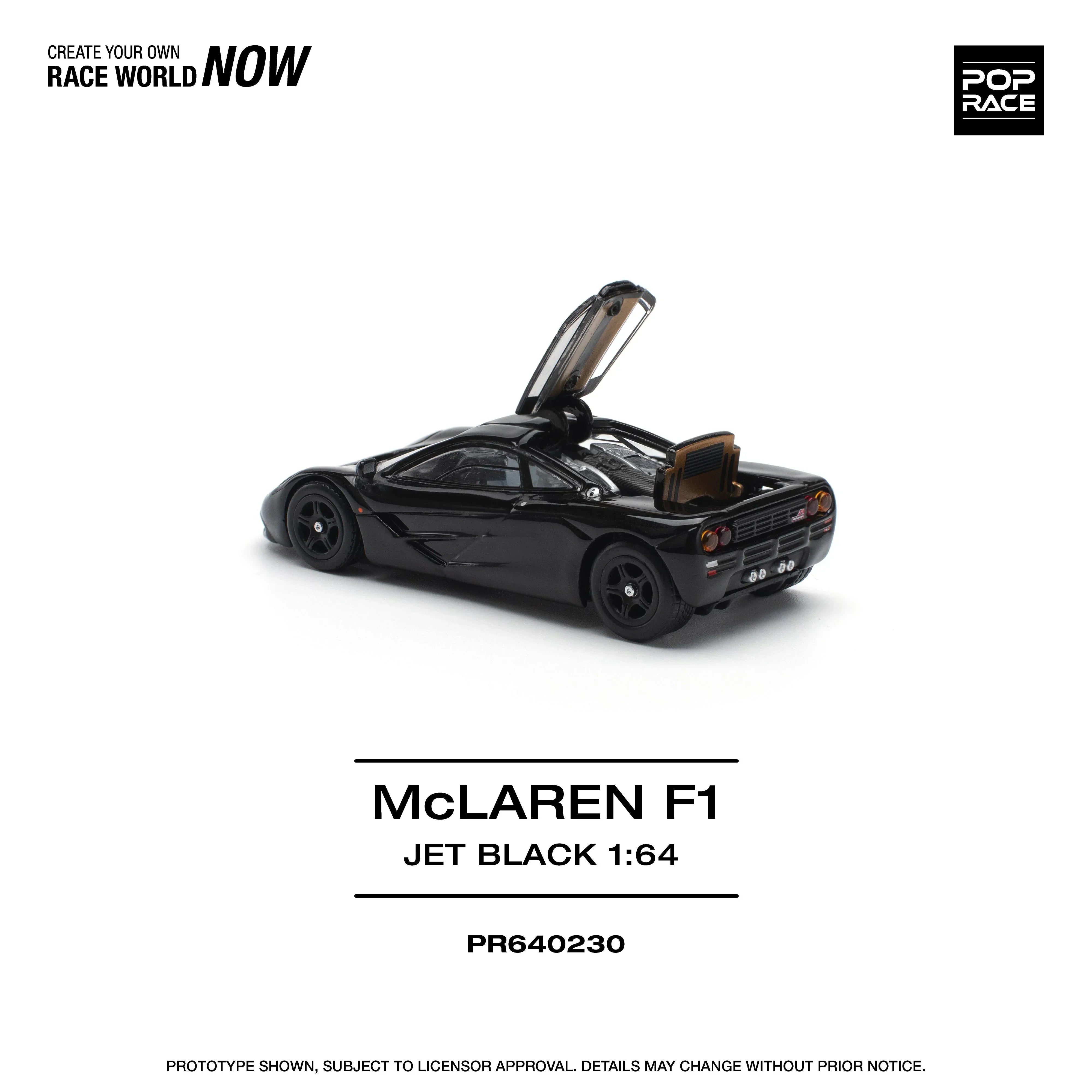 Premium scale diecast model car – Mclaren F1 Jet, 1:64 Scale (Black) Collectible