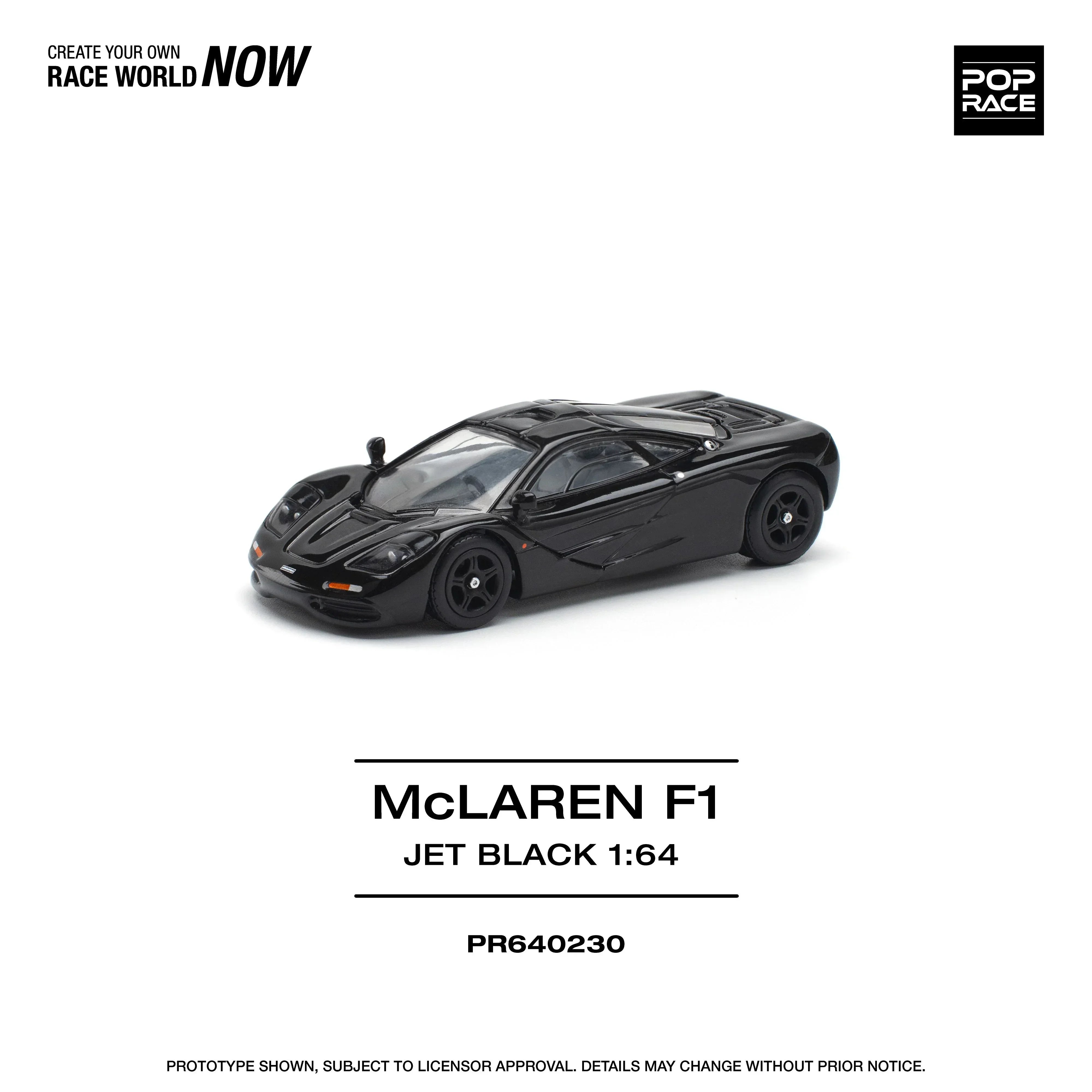 Premium scale diecast model car – Mclaren F1 Jet, 1:64 Scale (Black) Collectible