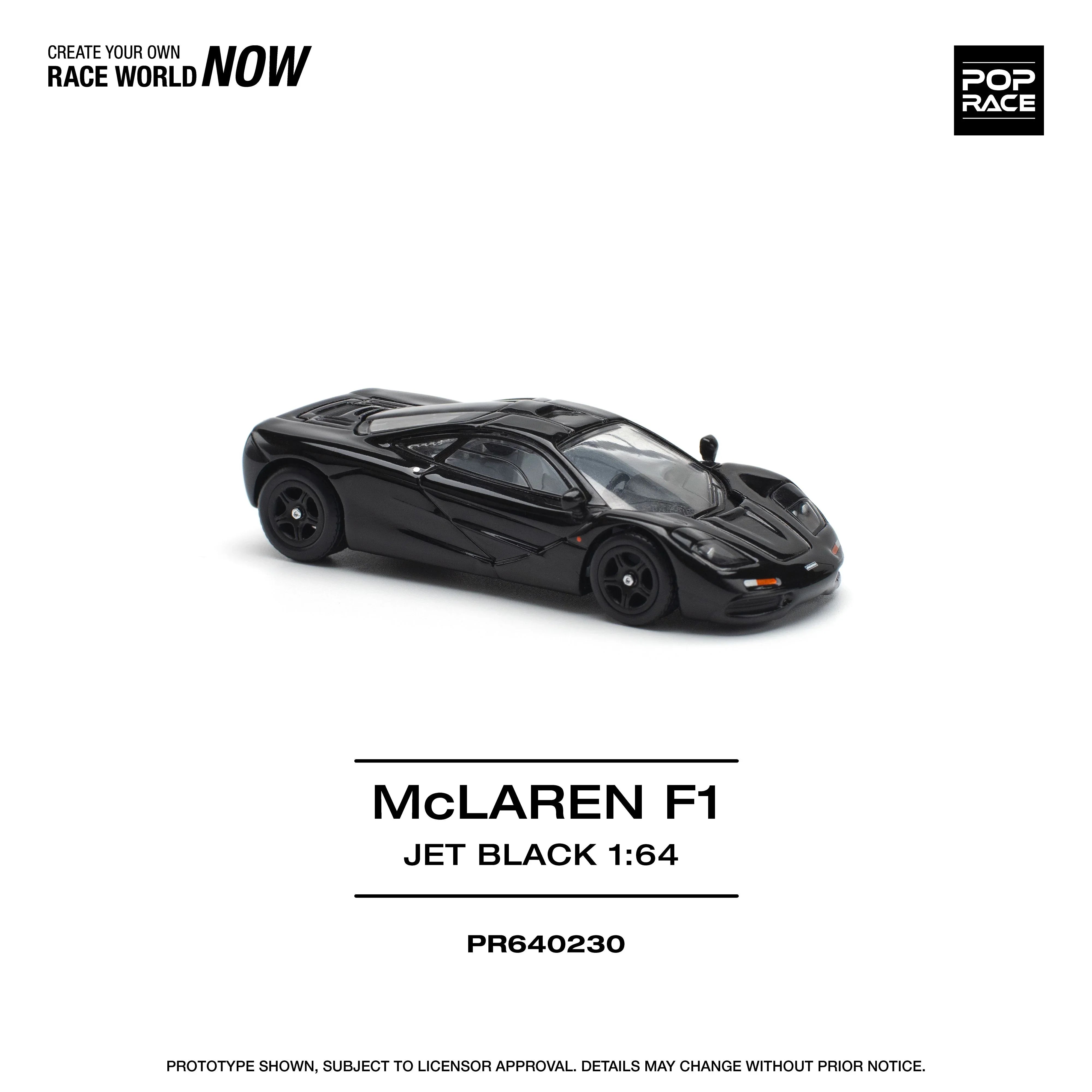 Premium scale diecast model car – Mclaren F1 Jet, 1:64 Scale (Black) Collectible