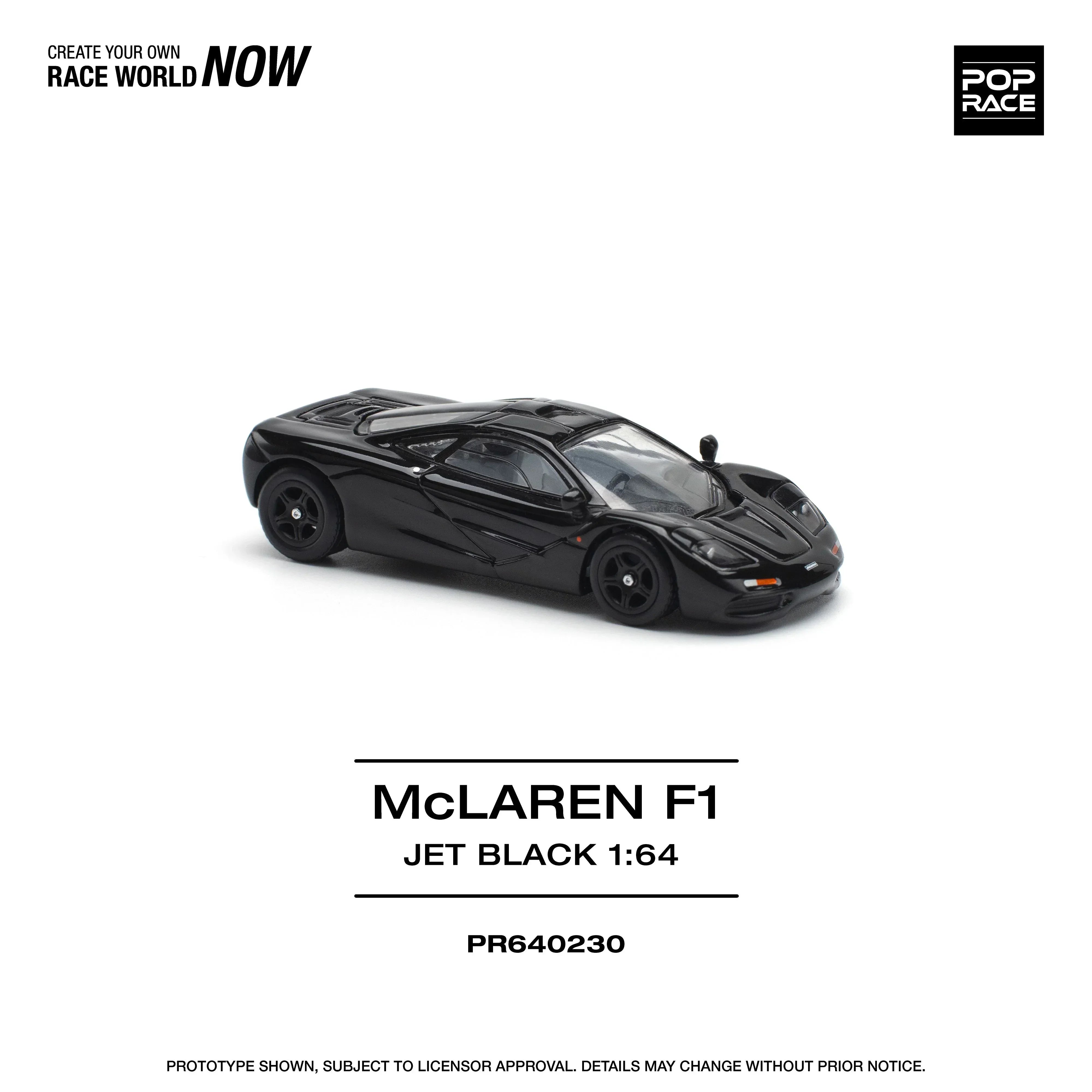 Premium scale diecast model car – Mclaren F1 Jet, 1:64 Scale (Black) Collectible