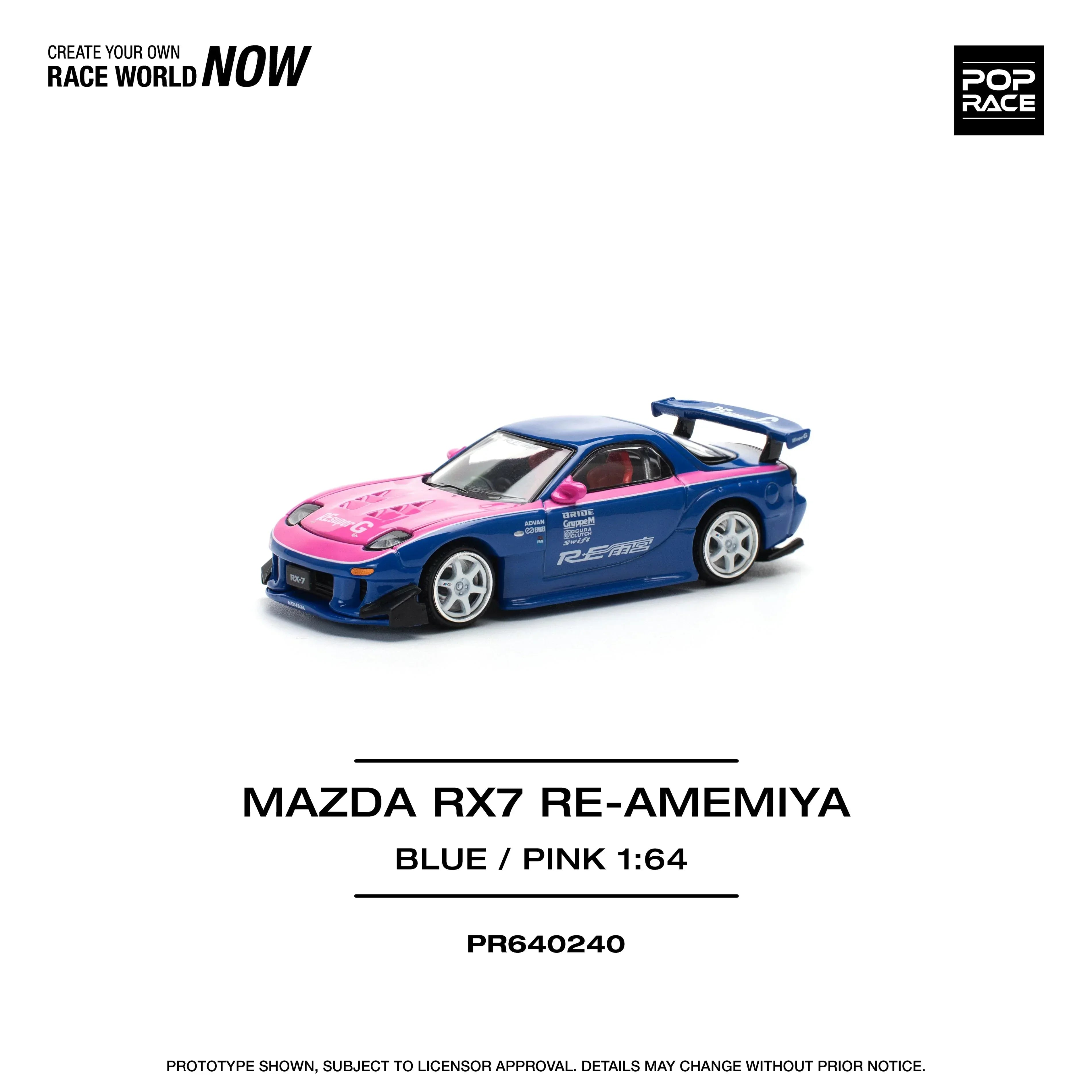 Premium scale diecast model car – Mazda EX7 Re-Amemiya, 1:64 Scale (Blue) Collectible