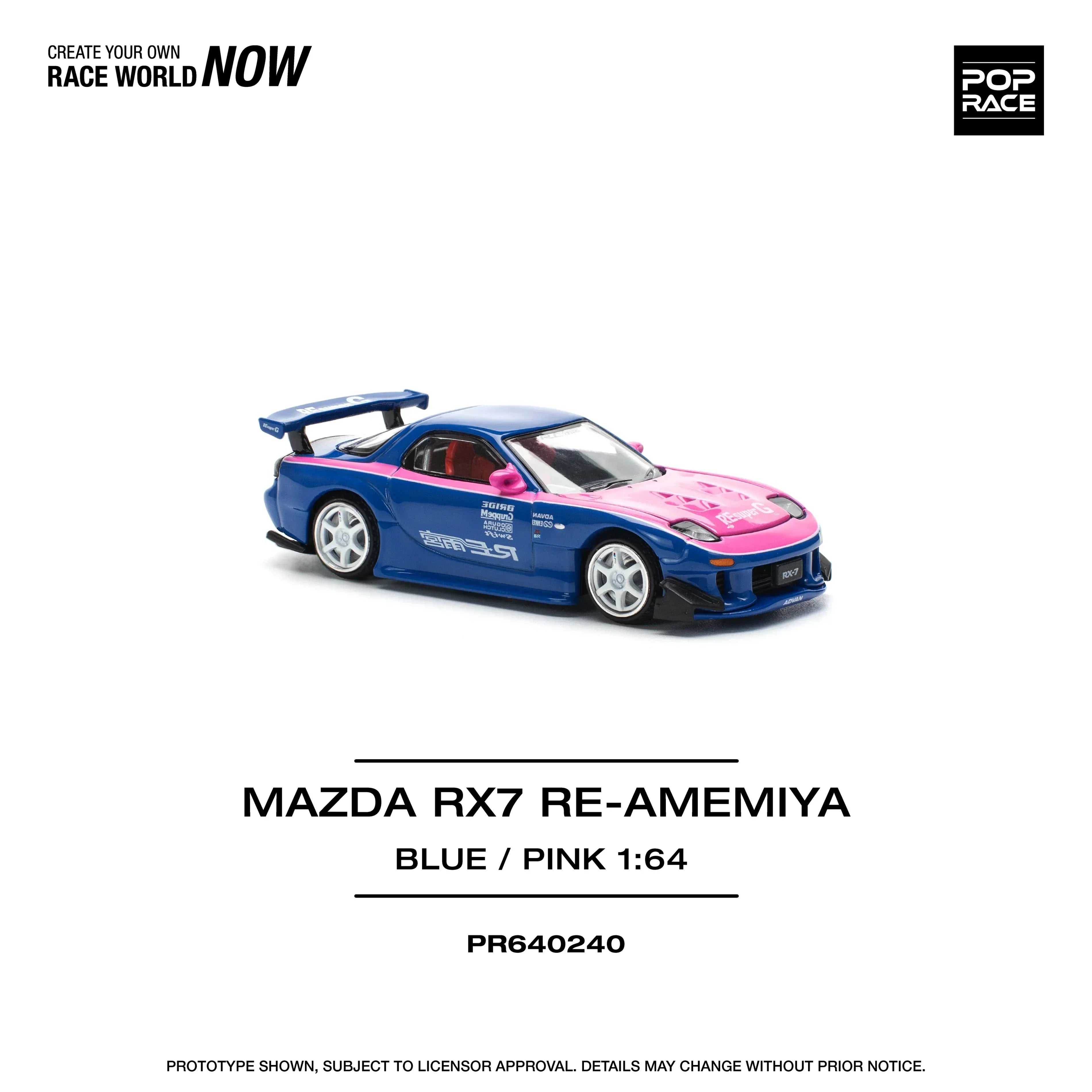 Premium scale diecast model car – Mazda EX7 Re-Amemiya, 1:64 Scale (Blue) Collectible