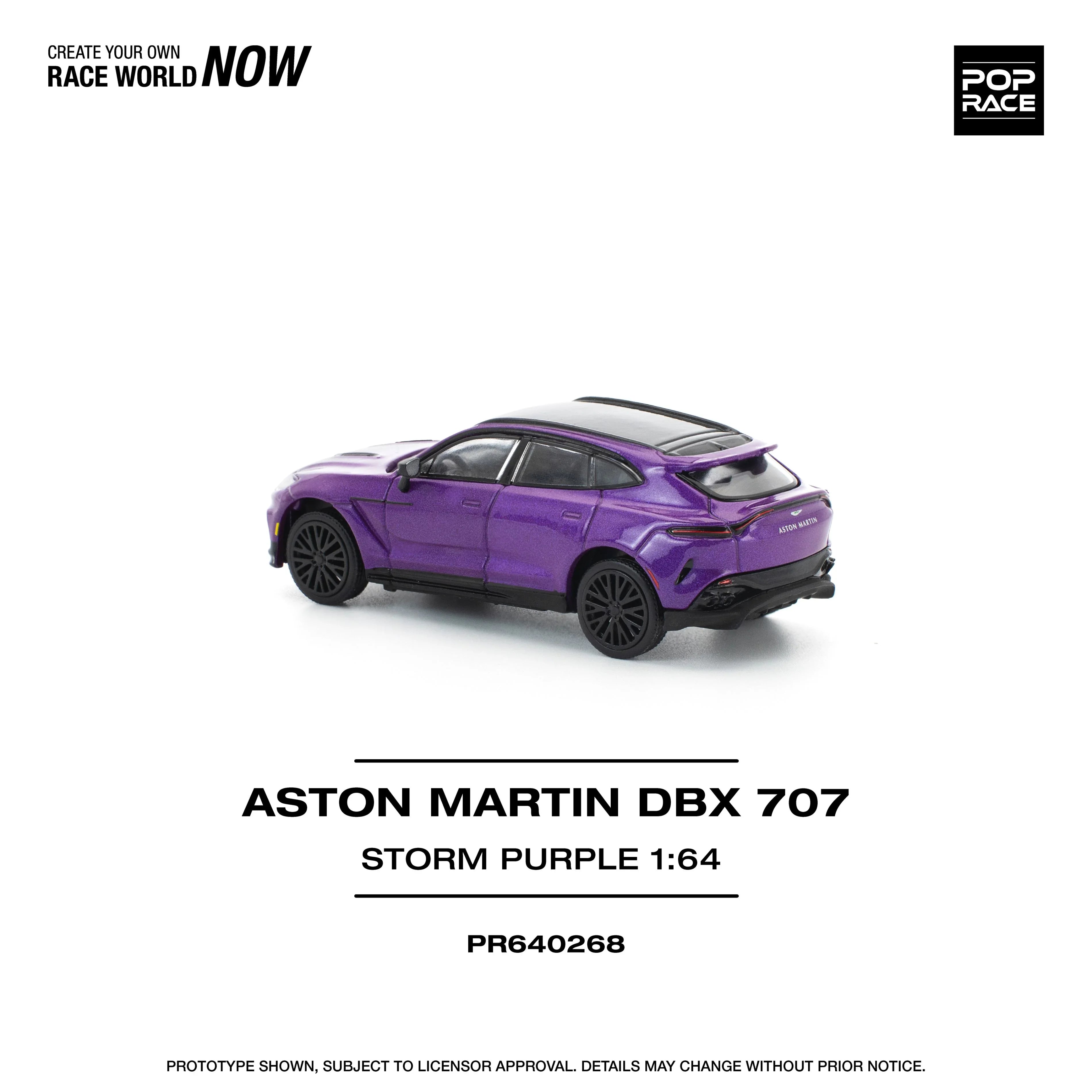 Premium scale diecast model car – Aston Martin DBX 707, 1:64 Scale (Purple) Collectible
