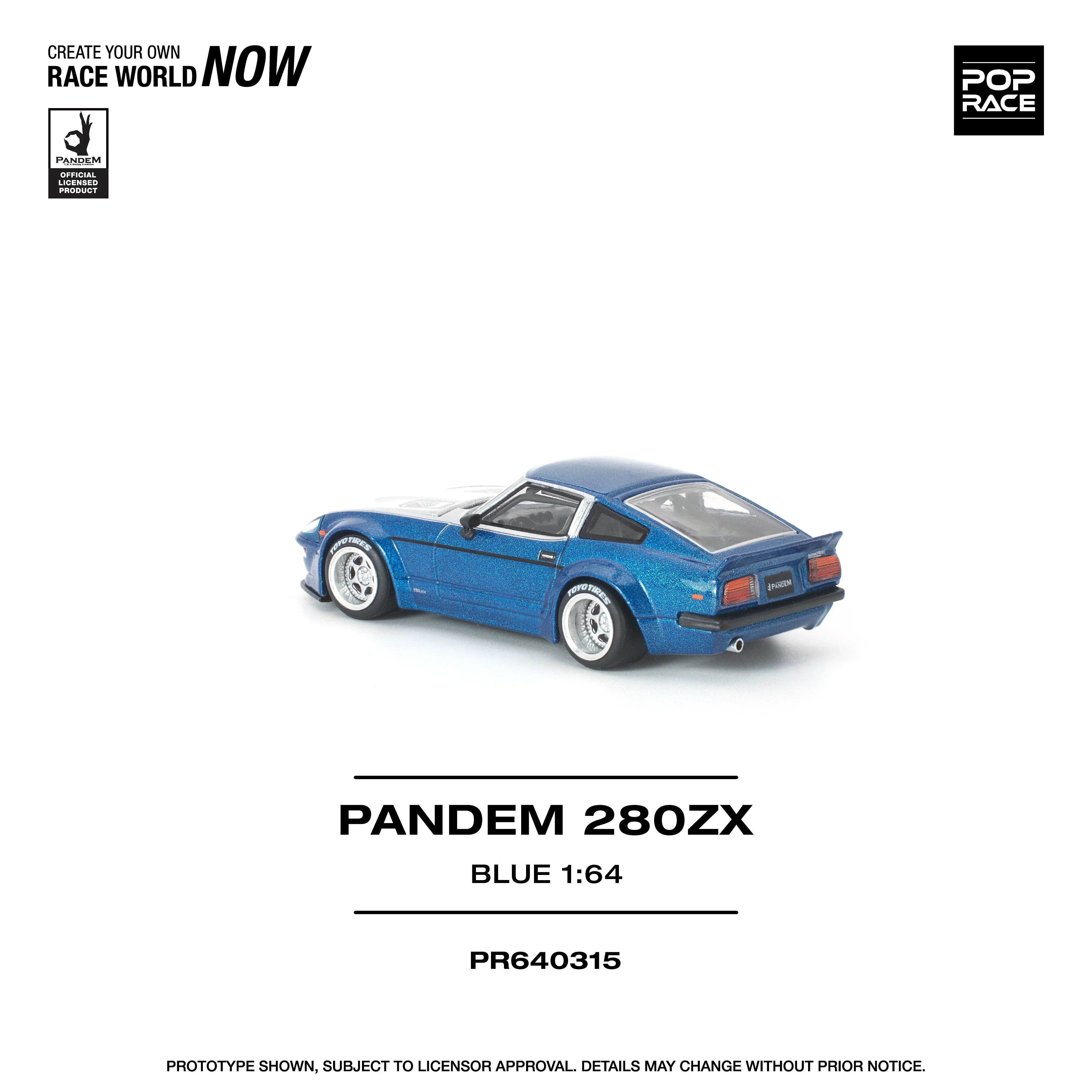 Premium scale diecast model car – *PRE-ORDER* Pandem 280ZX 1:64 Scale (Blue) Collectible