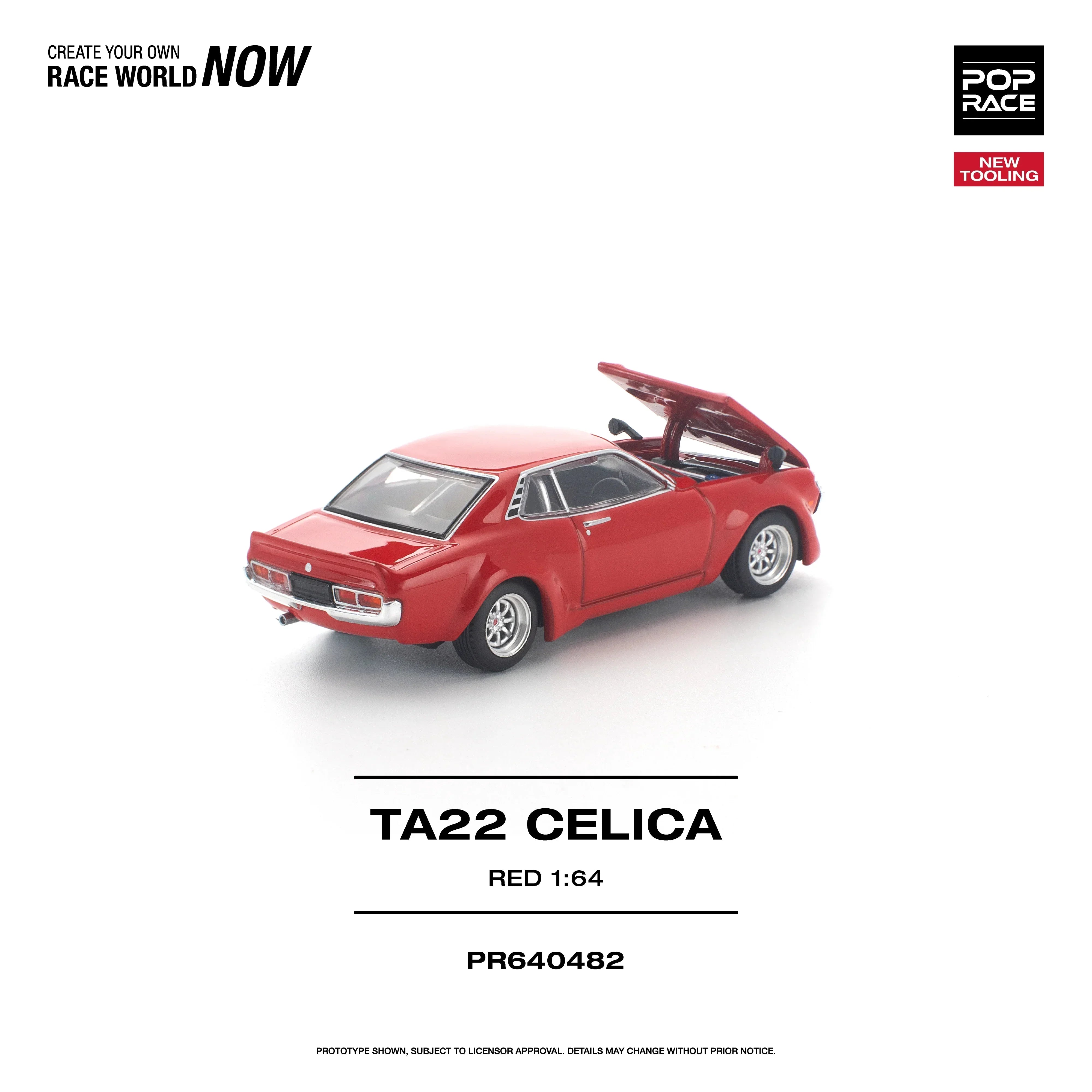 Premium scale diecast model car – *PRE-ORDER* TA22 Celica New Tooling, 1:64 Scale (Red) Collectible