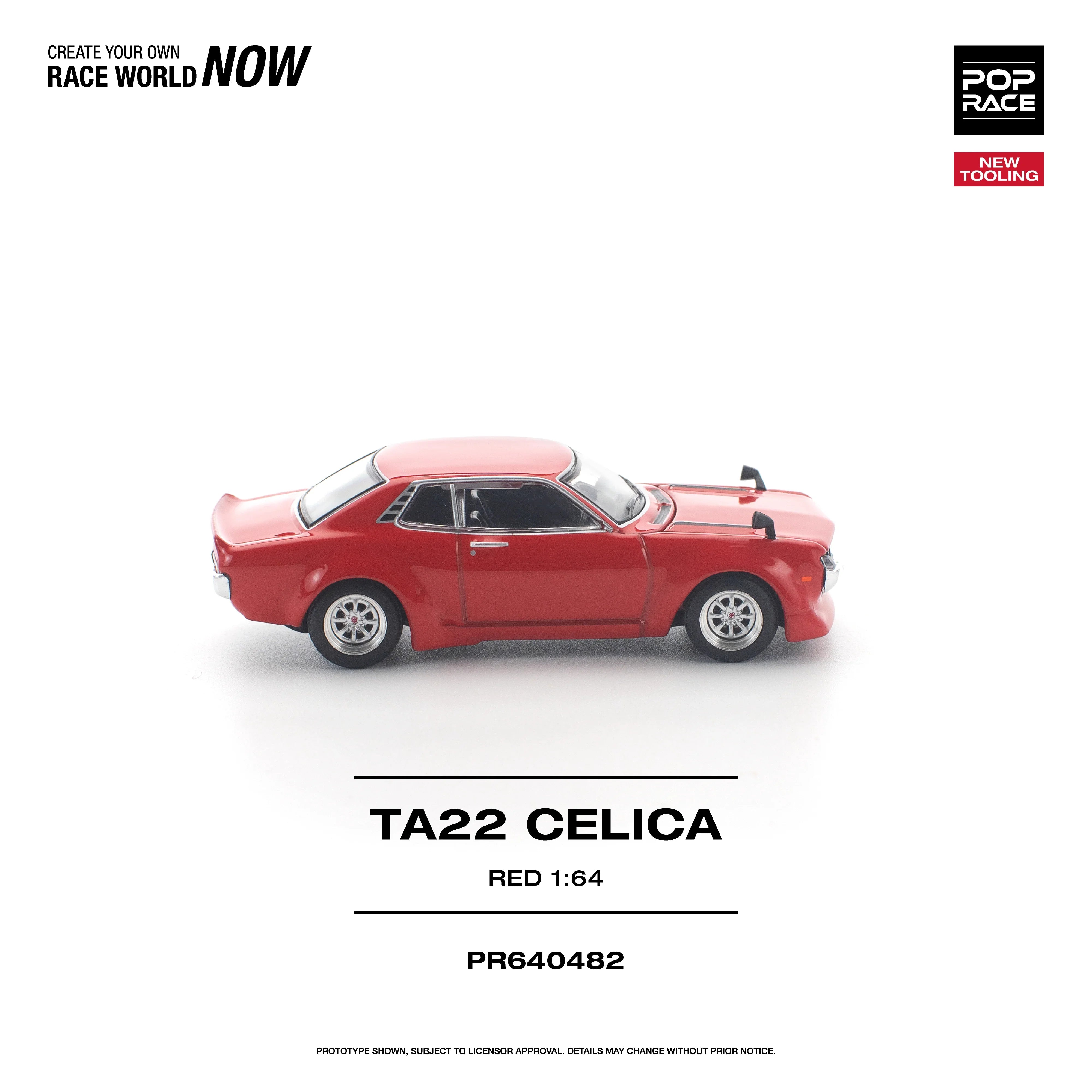 Premium scale diecast model car – *PRE-ORDER* TA22 Celica New Tooling, 1:64 Scale (Red) Collectible