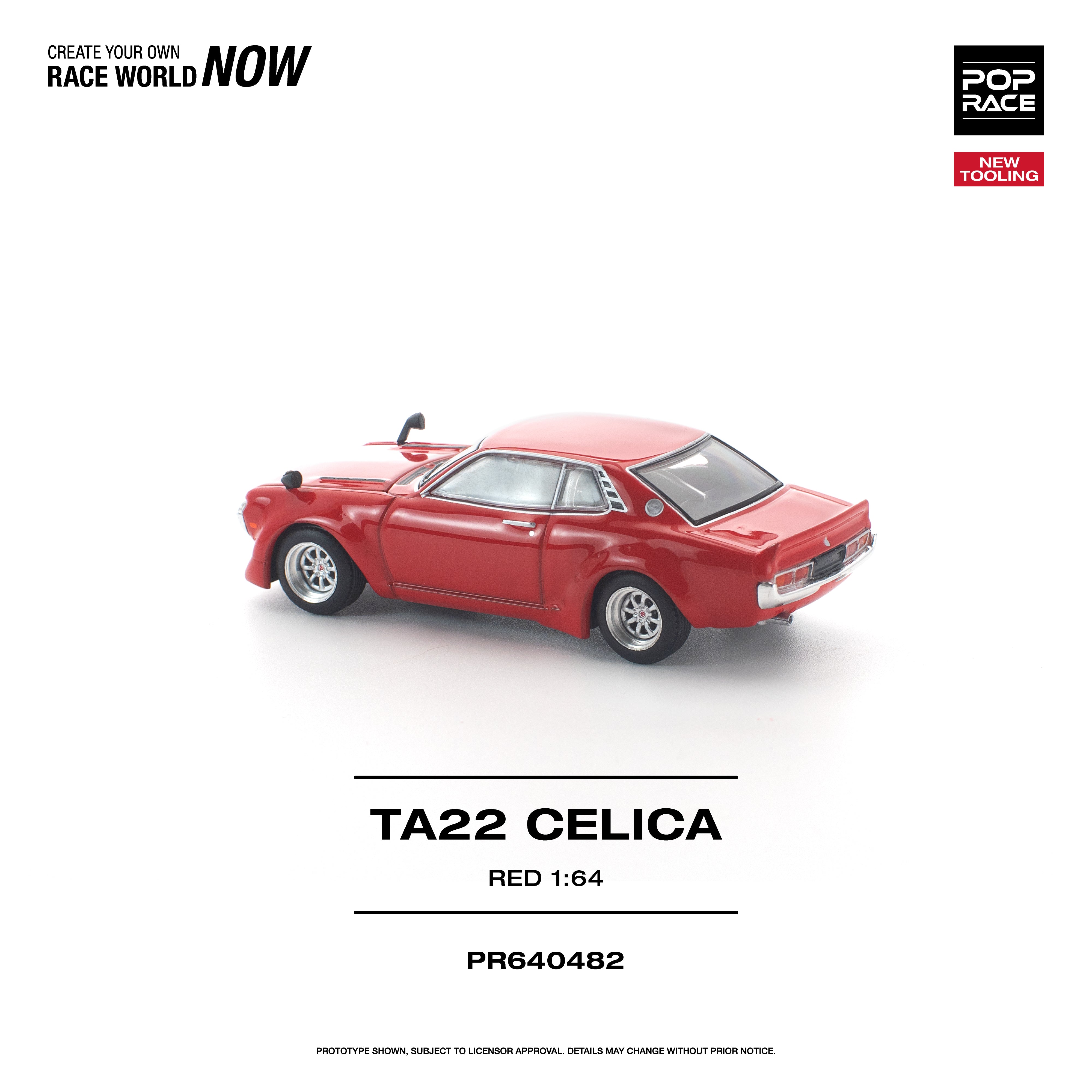 Premium scale diecast model car – *PRE-ORDER* TA22 Celica New Tooling, 1:64 Scale (Red) Collectible
