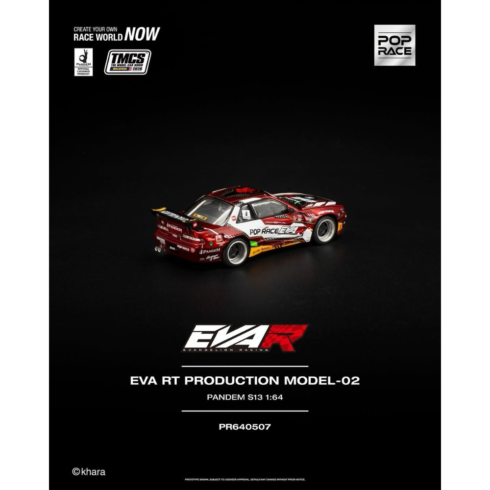 *TMCS 2026* Eva RT Production Model-02, Pandem S13 Red, 1:64 Scale