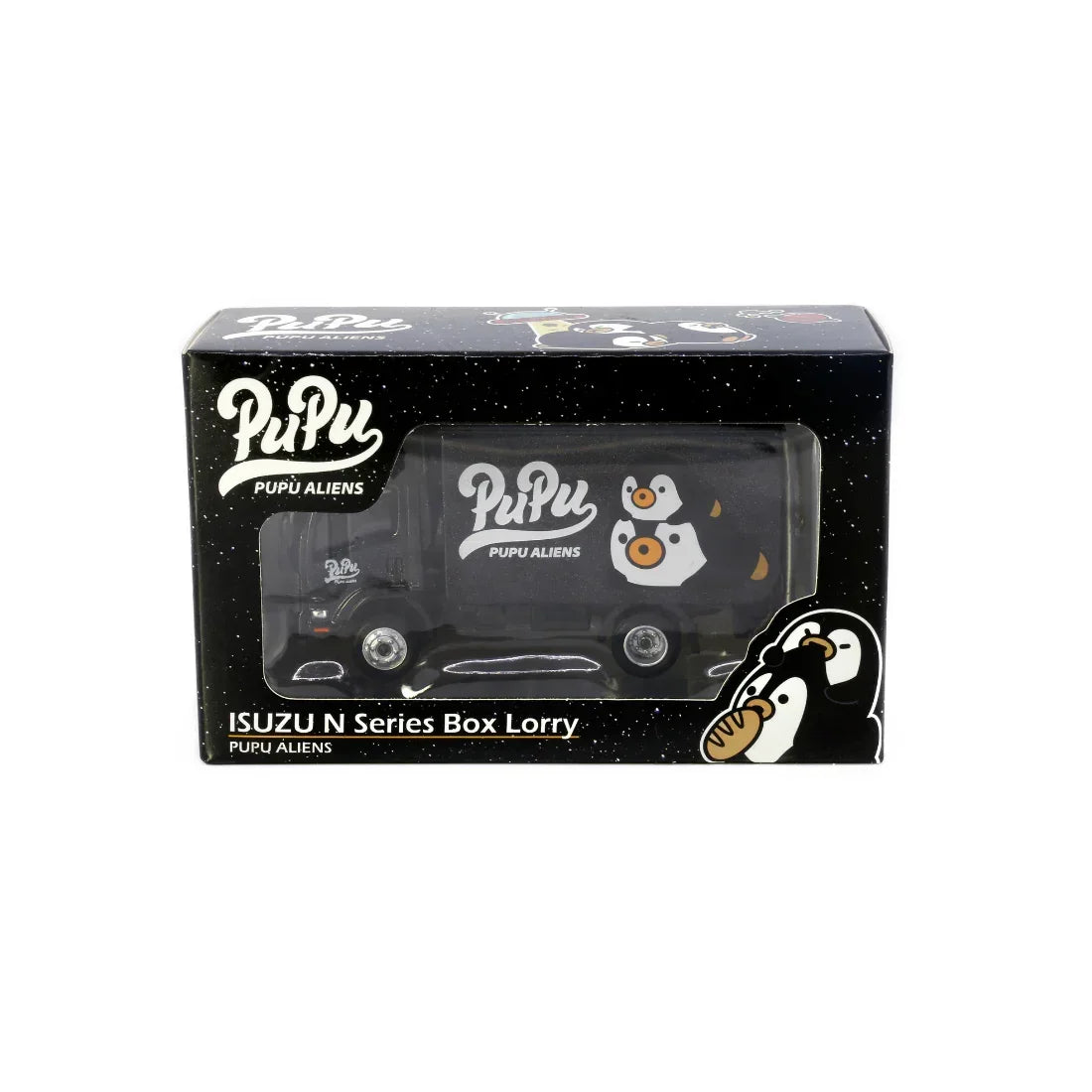 Premium scale diecast model car – ISUZU N Series Box Lorry "PUPU ALIENS", 1:76 Scale Collectible