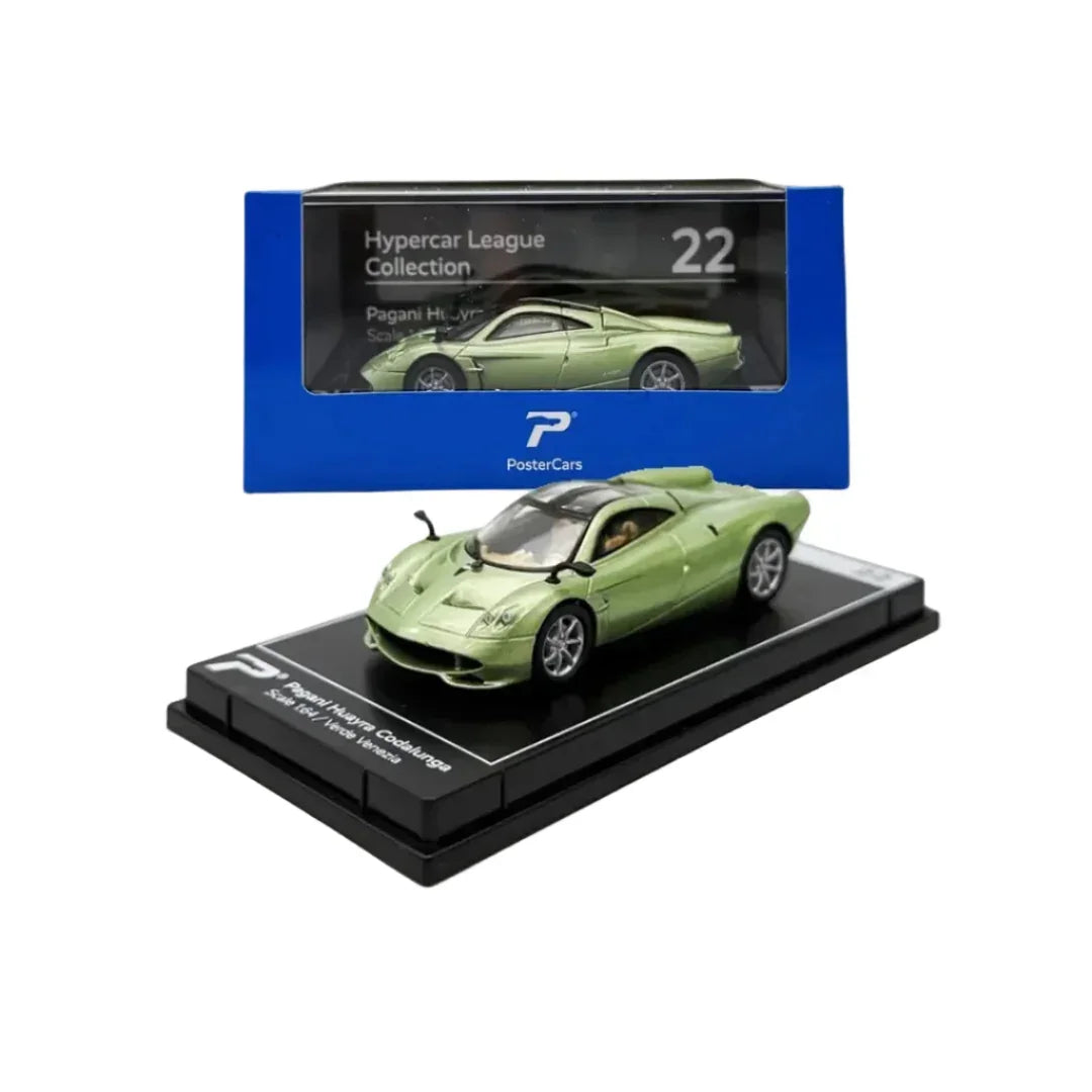 Premium scale diecast model car – Pagani Huayra Codalunga, 1:64 Scale (Green) Collectible