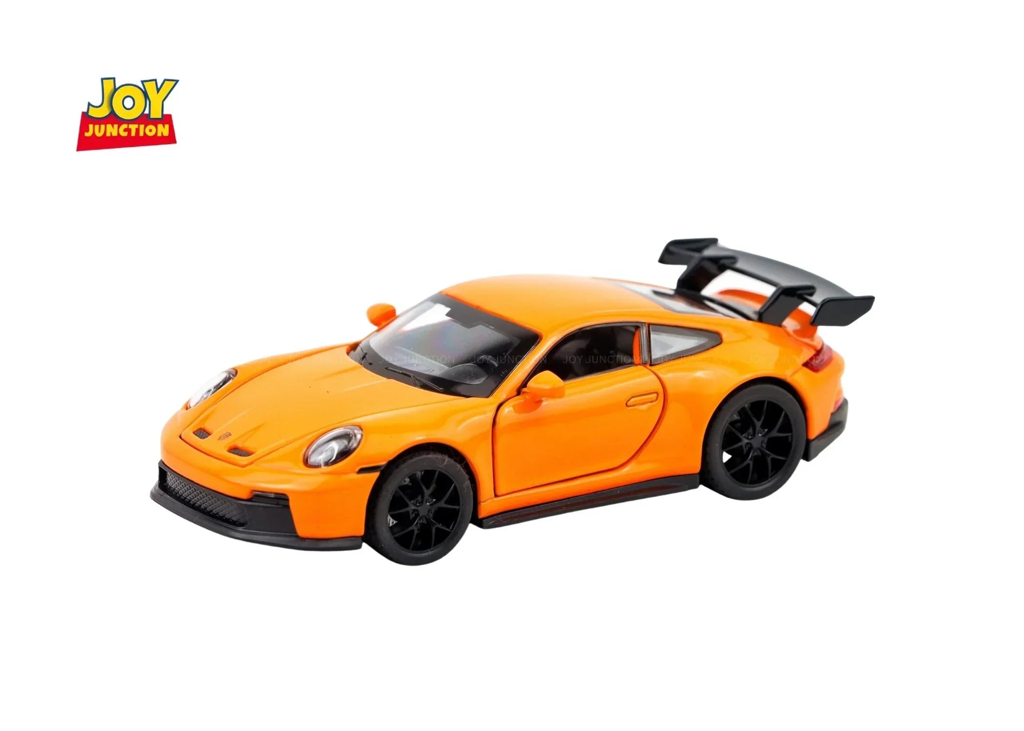 Premium scale diecast model car – Porche 911 GT2 Pullback Toy Car - Light, Sound with Openable Doors, 1:32 Scale (Orange) Collectible
