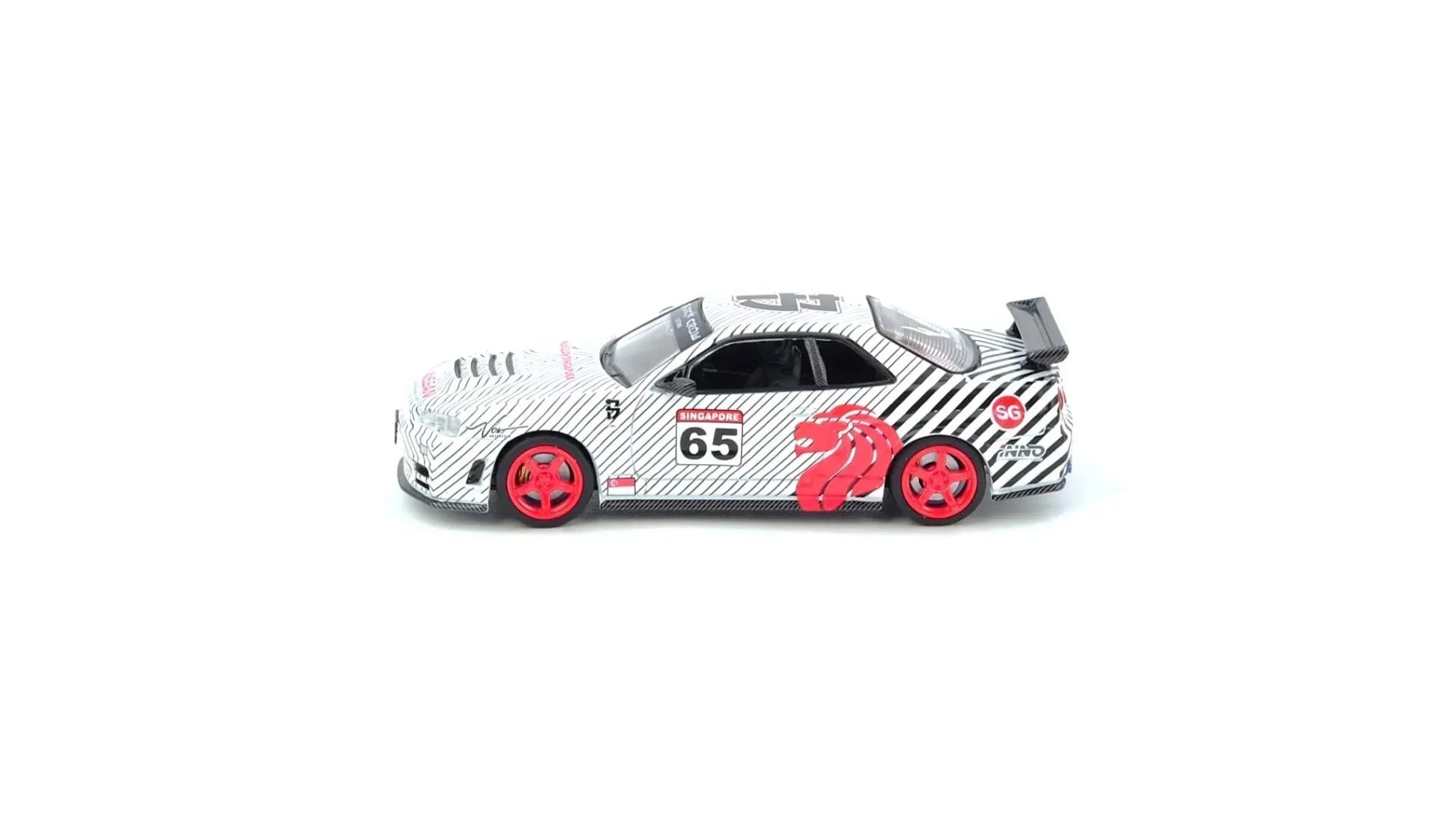 Premium scale diecast model car – Skyline GT-R R34, 1:64 Scale (White) Collectible