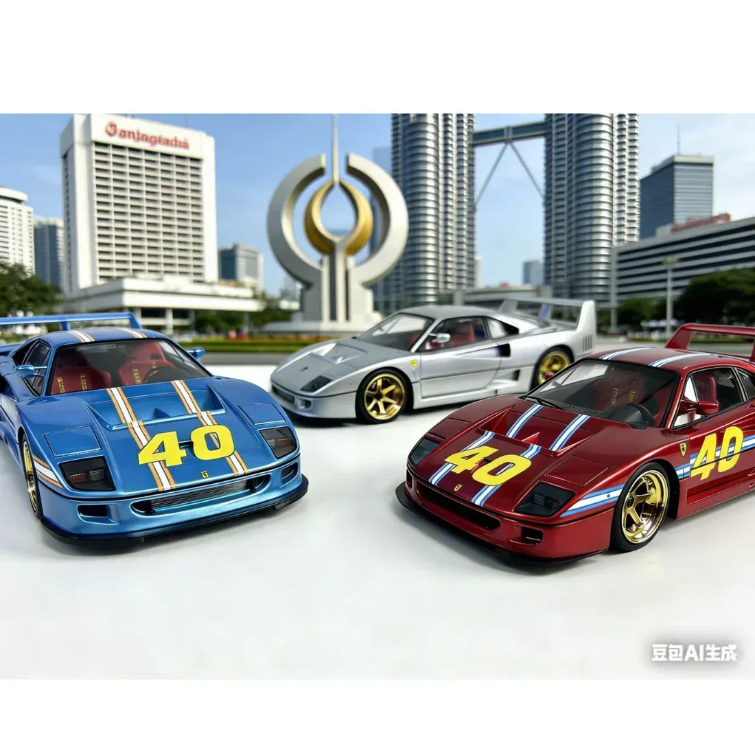 Premium scale diecast model car – International Diecast Show The legend Asia Tour Ferrari F40 (Limited 100) 2026, 1:18 Scale (Red) Collectible