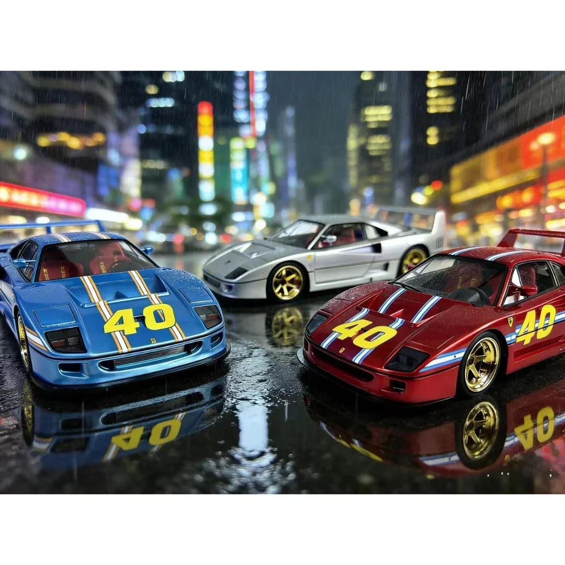 Premium scale diecast model car – International Diecast Show The legend Asia Tour Ferrari F40 (Limited 100) 2026, 1:18 Scale (Red) Collectible